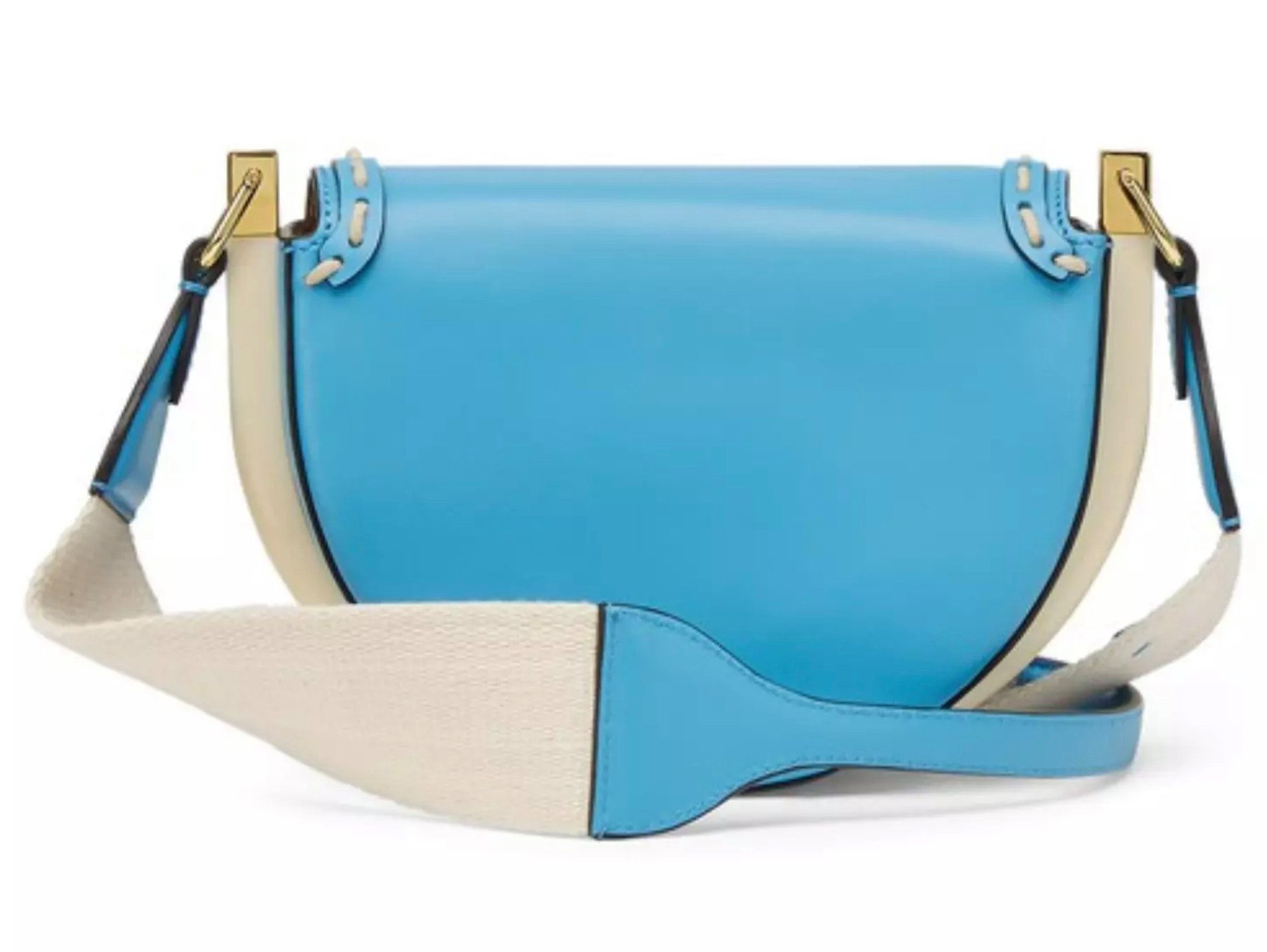 FENDI Umhängetasche Moonlight Curved Crossbody Satchel Tasche, Kalbsleder mit Plexiglas-Details, FF-Logo-Verschluss