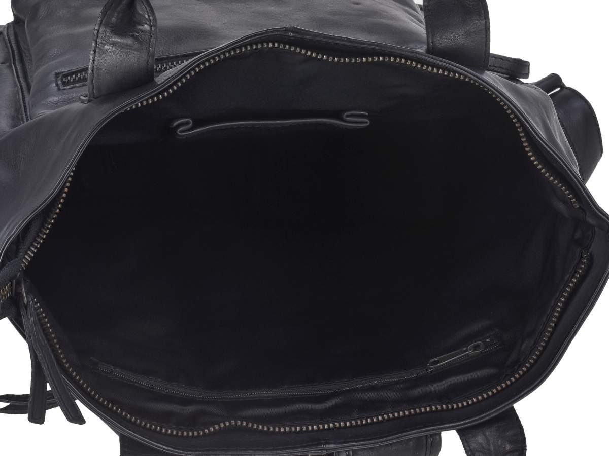 als Bear tragen Rinus, Tasche bequem zu Design schwarz 33x35cm, Tragegriffen Damenrucksack mit Freizeitrucksack