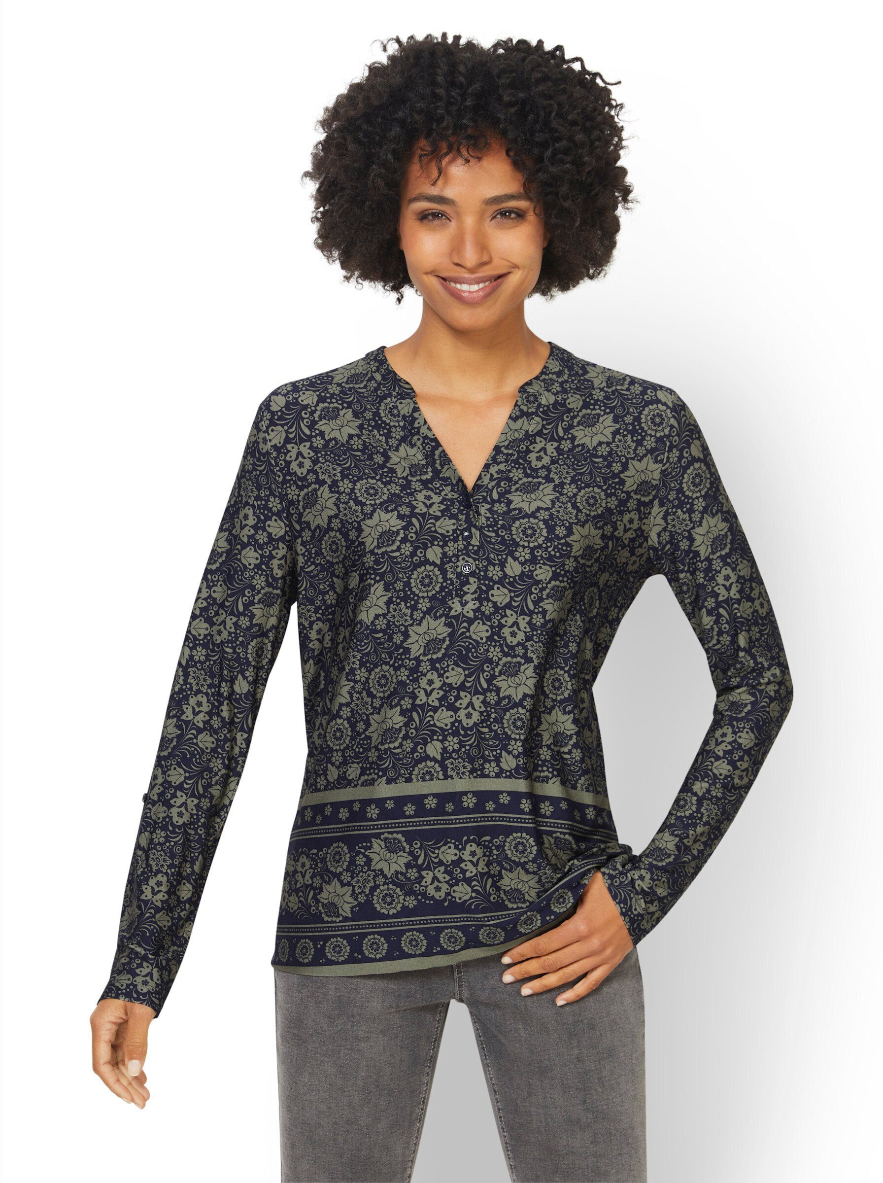 heine Langarmshirt "Druck-Shirt", (1 tlg.) günstig online kaufen