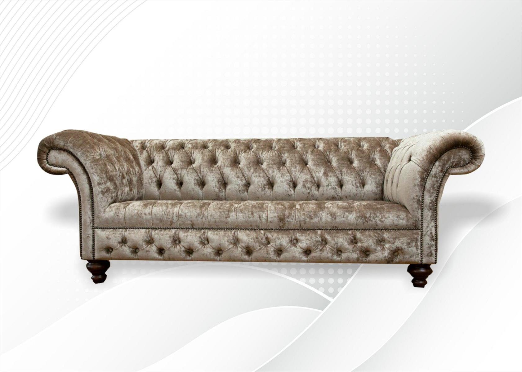 Chesterfield-Sofa, cm 3 Design Sofa Sitzer Couch Chesterfield JVmoebel 225