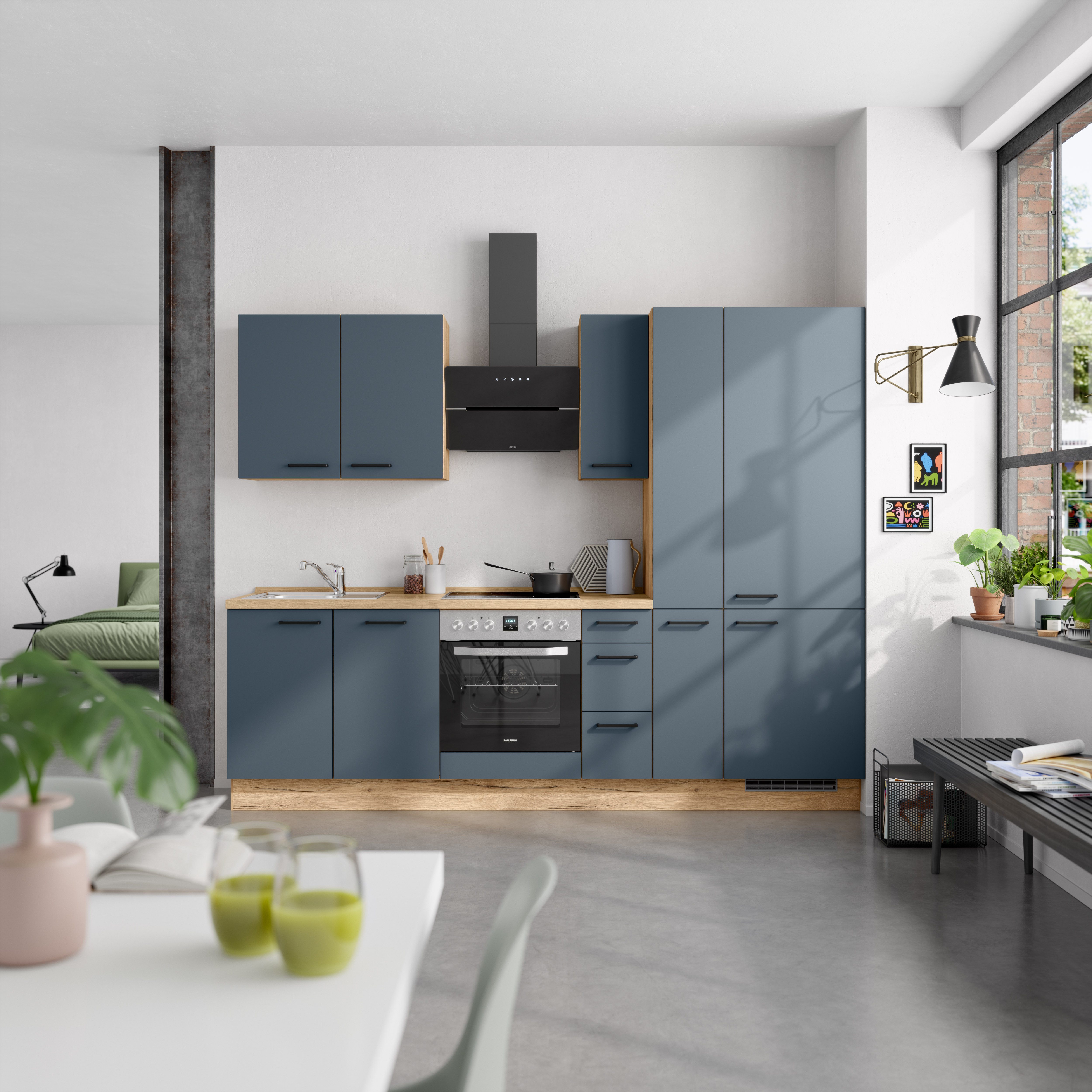 nobilia® Küchenzeile "Easytouch II", NEU: individuell anpassbar mit gratis Profi-Beratung, vormontiert, Breite 270 cm, Ausrichtung wählbar, wahlw. mit E-Geräten