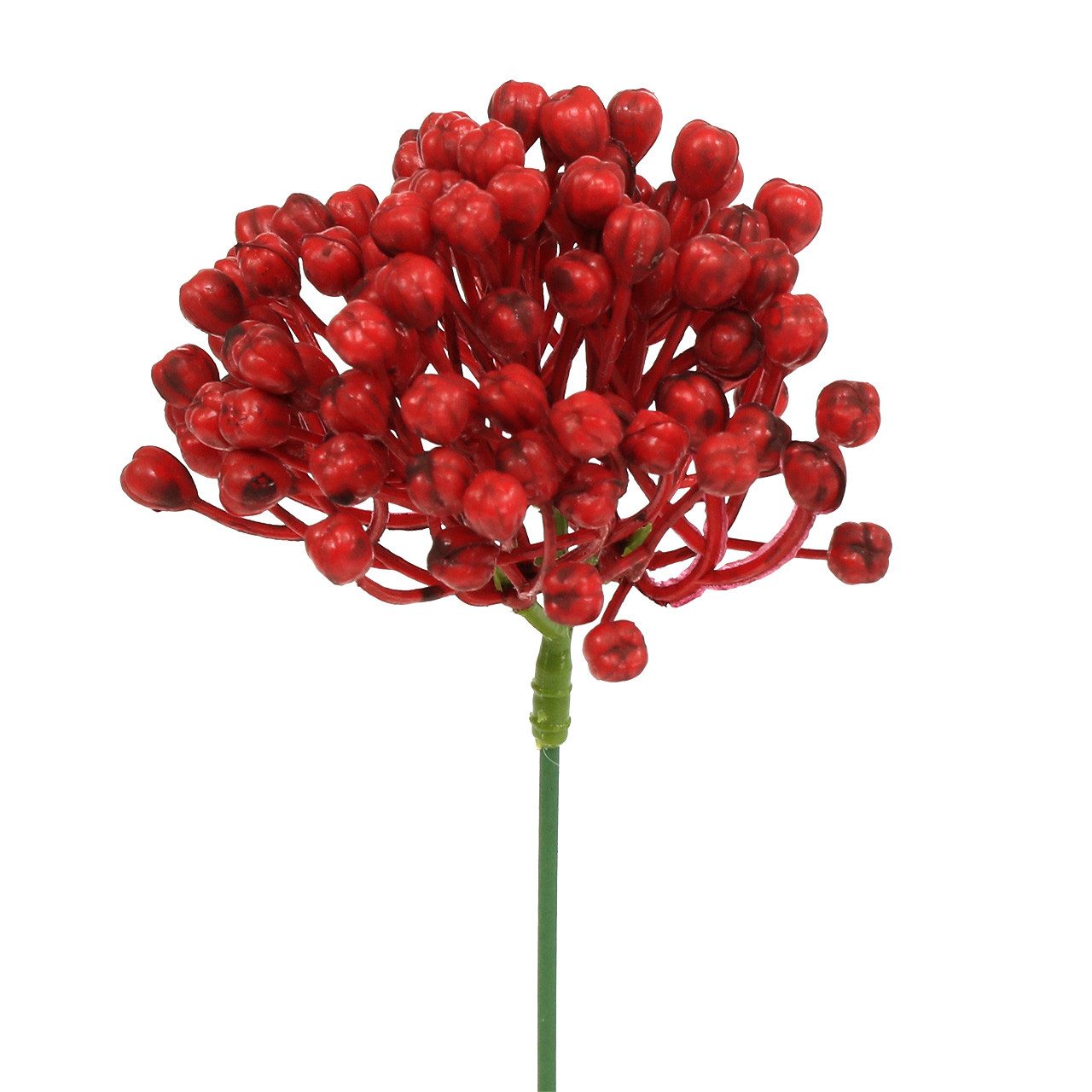 Kunstblume Leuchtend Rote Hortensienknospen Picks 22cm - 12er Set, 12 Stück, Florists Products, Höhe 22 cm