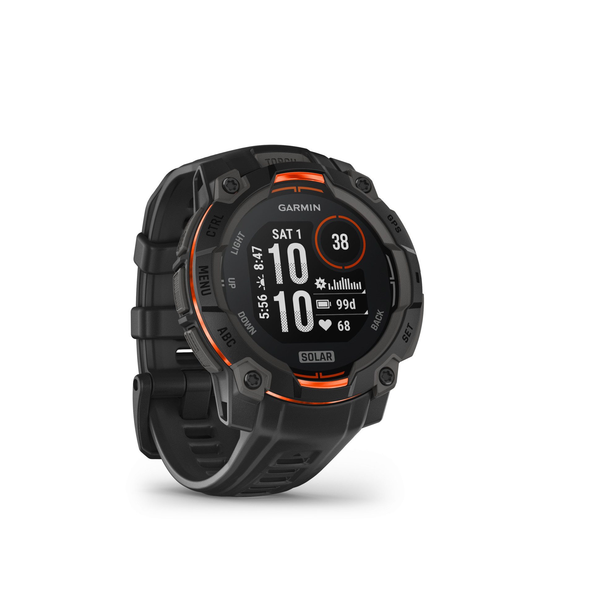 Garmin Instinct 3 Solar - 45 mm Smartwatch (3 cm/1,2 Zoll, Garmin)