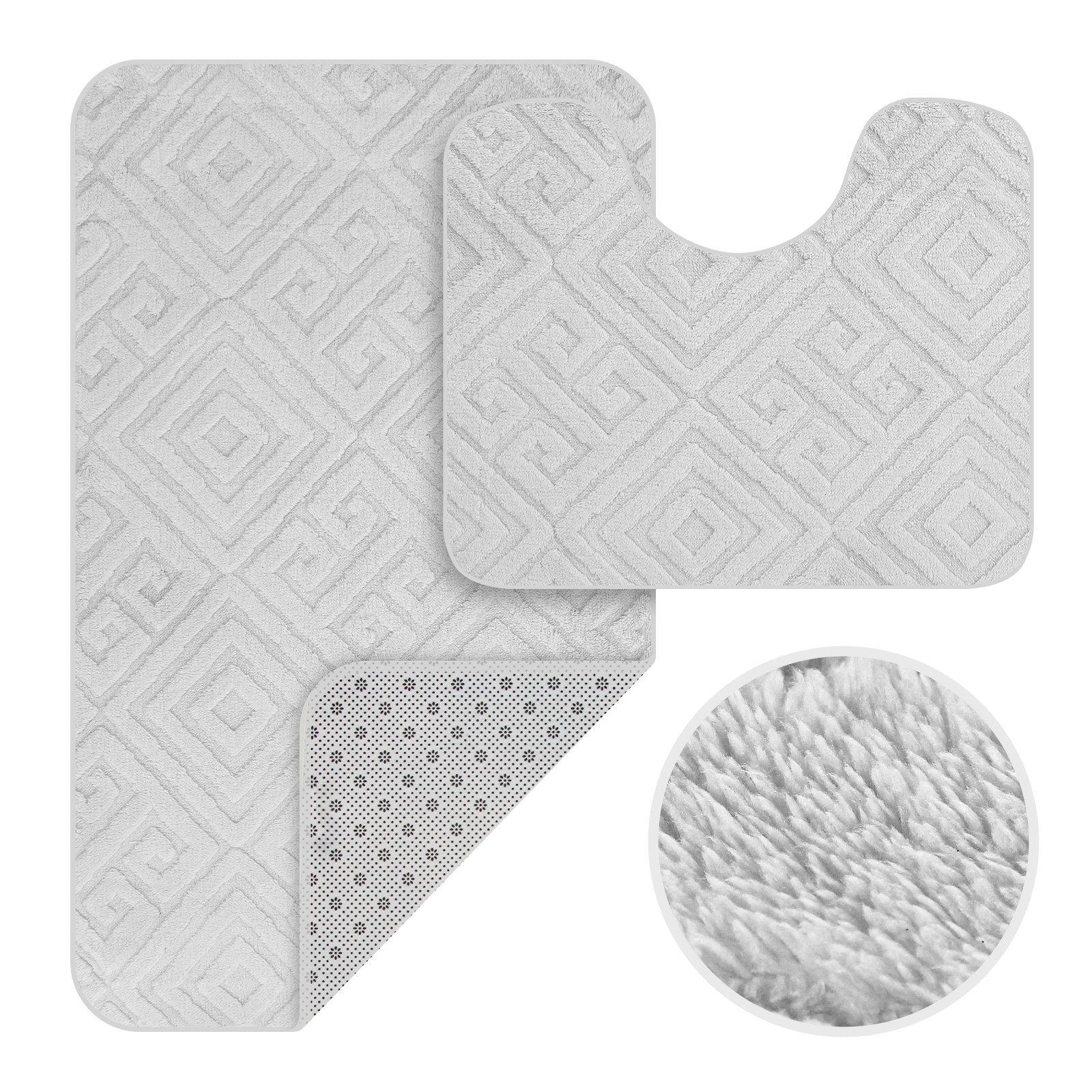 HOMELUX Badematte Badgarnitur 2-teilig mit Ausschnitt, weich & rutschfest, günstig online kaufen