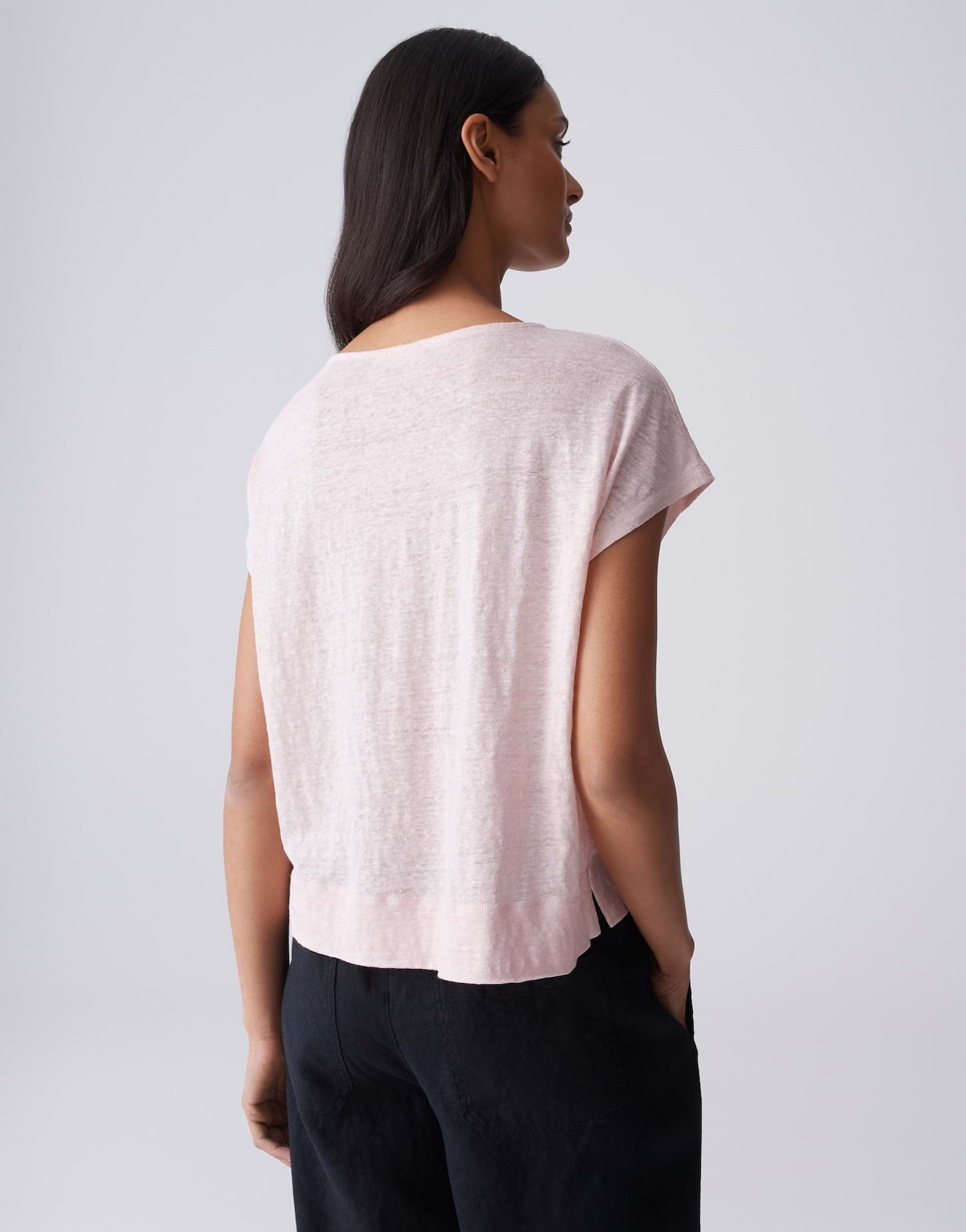 OPUS Kurzarmshirt Sutol aus Jersey mit Leinenstruktur Seitenschlitze sorgen für angenehme Bewegungsfreiheit – Bild 3 von 5
