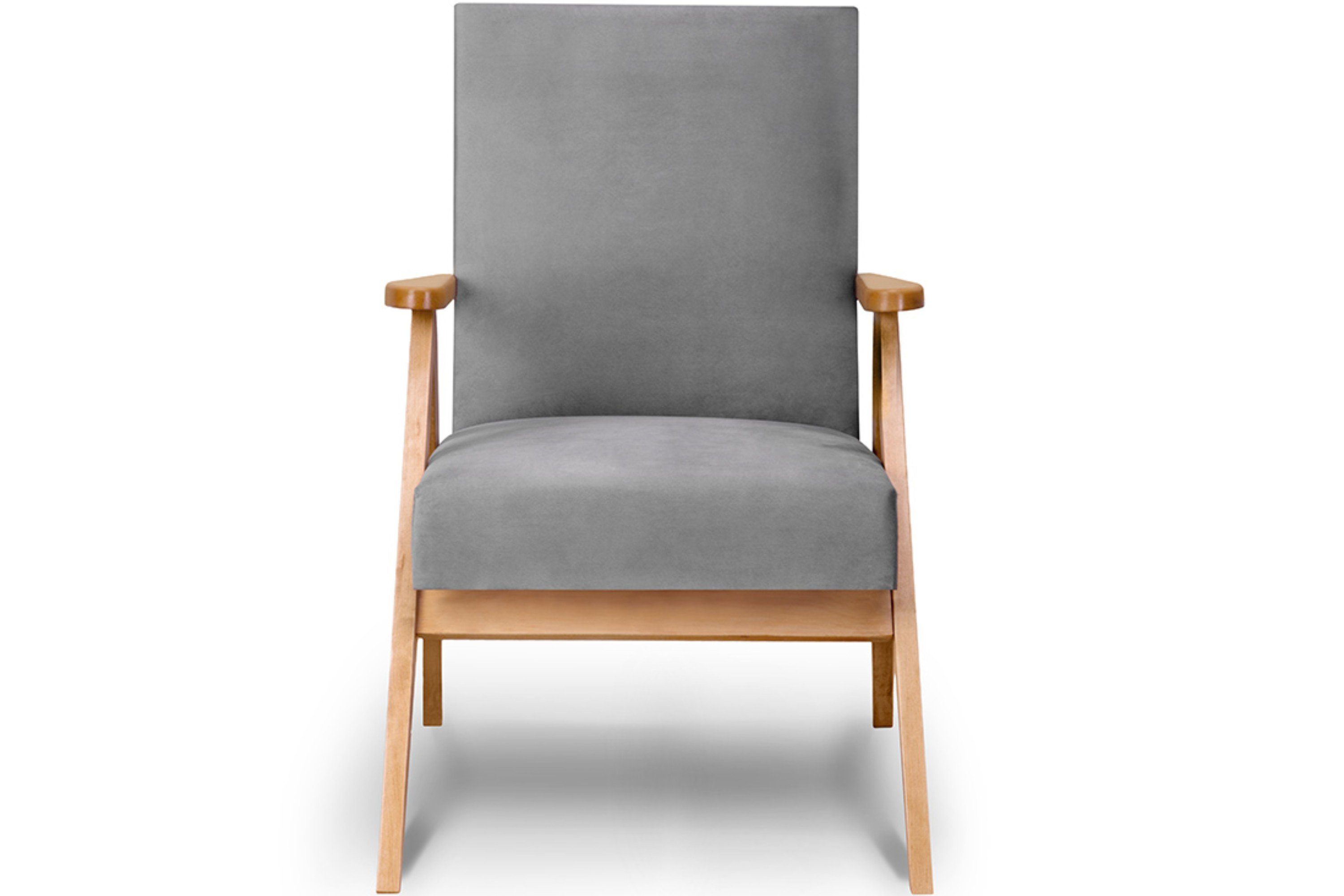 Konsimo Cocktailsessel NASET Sessel, Rahmen Rückenlehne profilierte aus lackiertem Holz