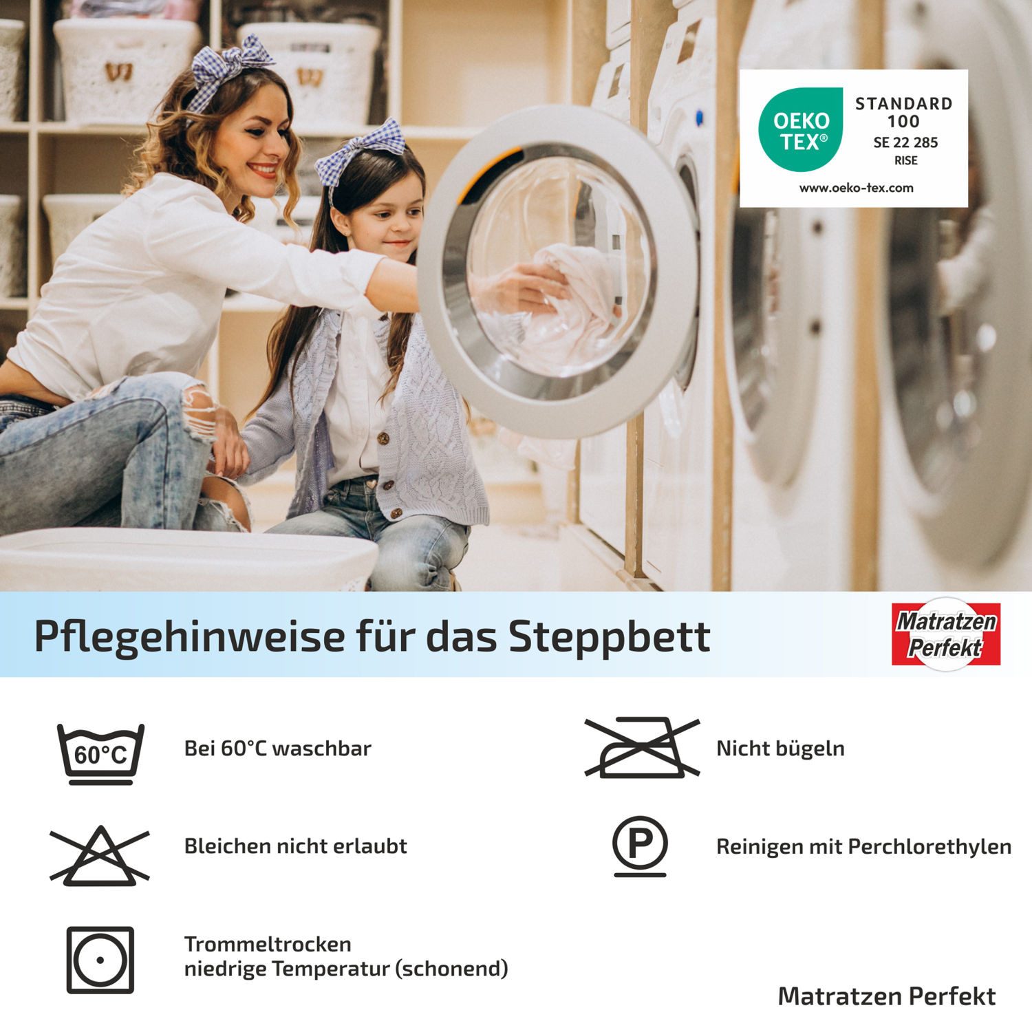 Matratzen Perfekt Baumwollbettdecke Ganzjahres Bettdecke 135x200cm 100% Baumwolle Bett Inlet(Bezugsstoff), anschmiegsam, pflegeleicht