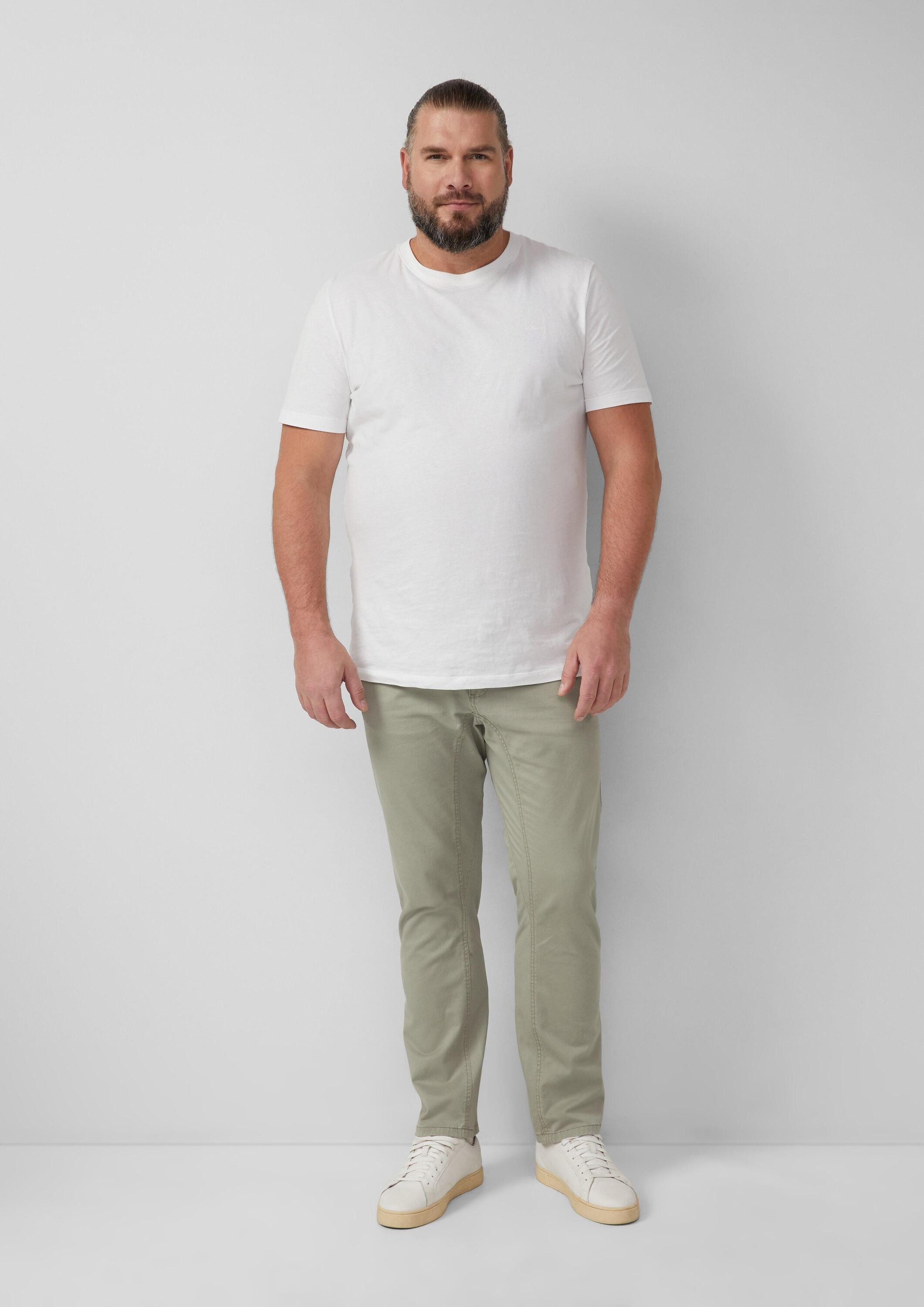 s.Oliver Chinos Hose Baumwollhose aus Twill mit Ziernaht