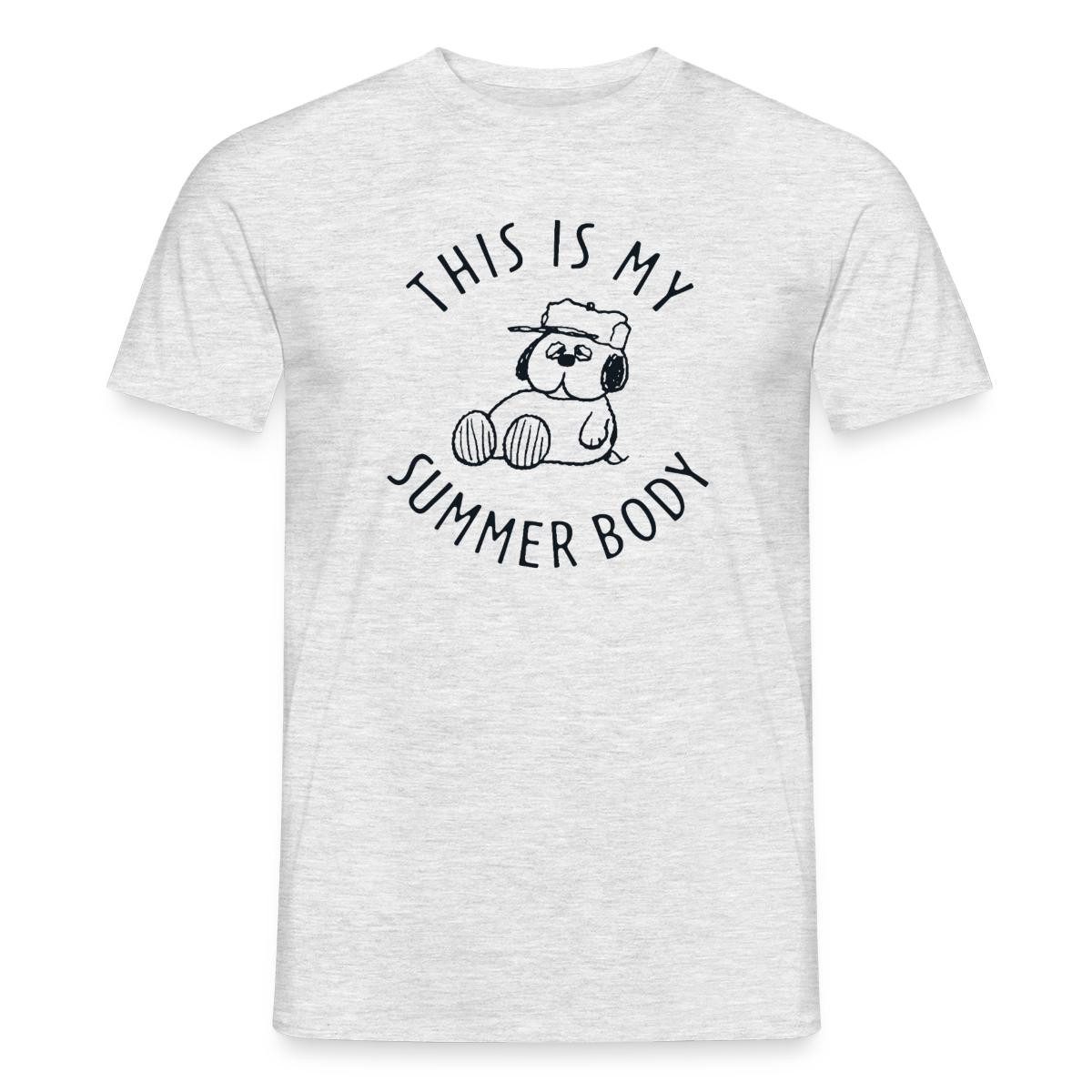 Spreadshirt T-Shirt Peanuts Snoopy This Is My Summer Body Männer T-Shirt (1-tlg)