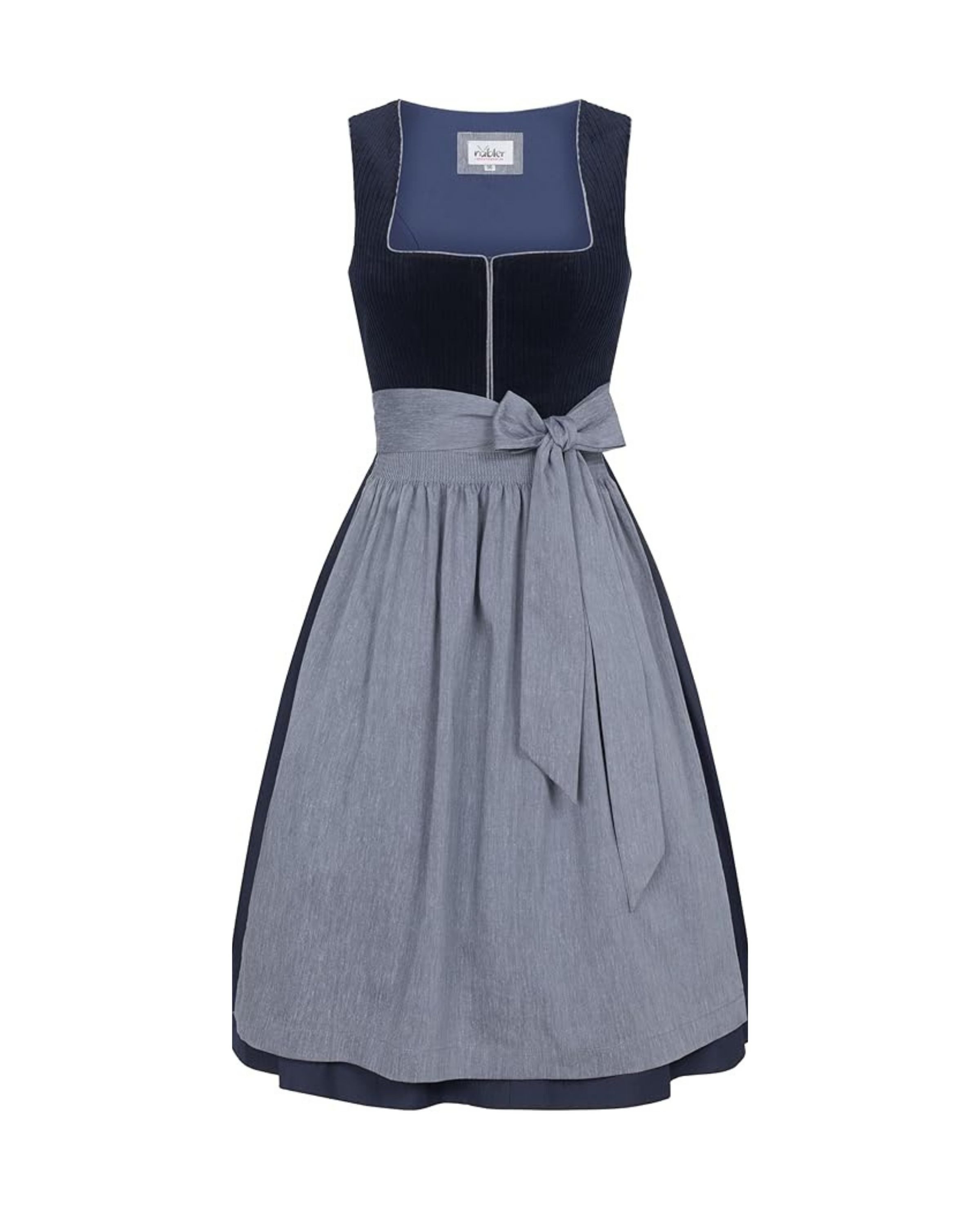 Nübler Dirndl Mini-Dirndl Florentine in Royalblau von Nübler - Rocklänge 60 cm