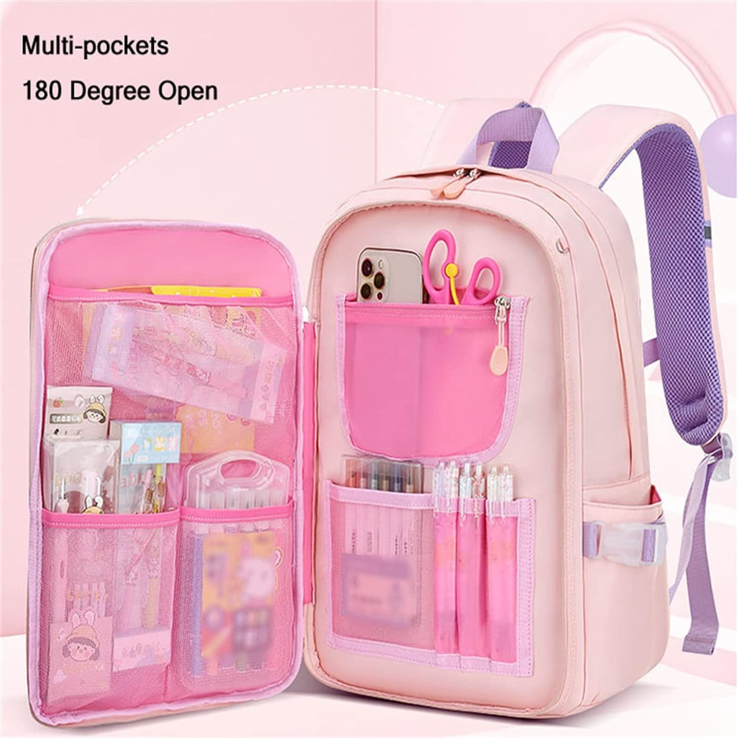 ibettertec Schulrucksack Rucksack Schulrucksack,Rucksack Laptop Tasche (freizeitrucksack,Cityrucksack damen,Tagesrucksack, Laptoptasche, Schule Jungen Mädchen Teenager Ergonomisch), Backpack Daypack für Schule, Fahrradfahren, Freizeit und Reise