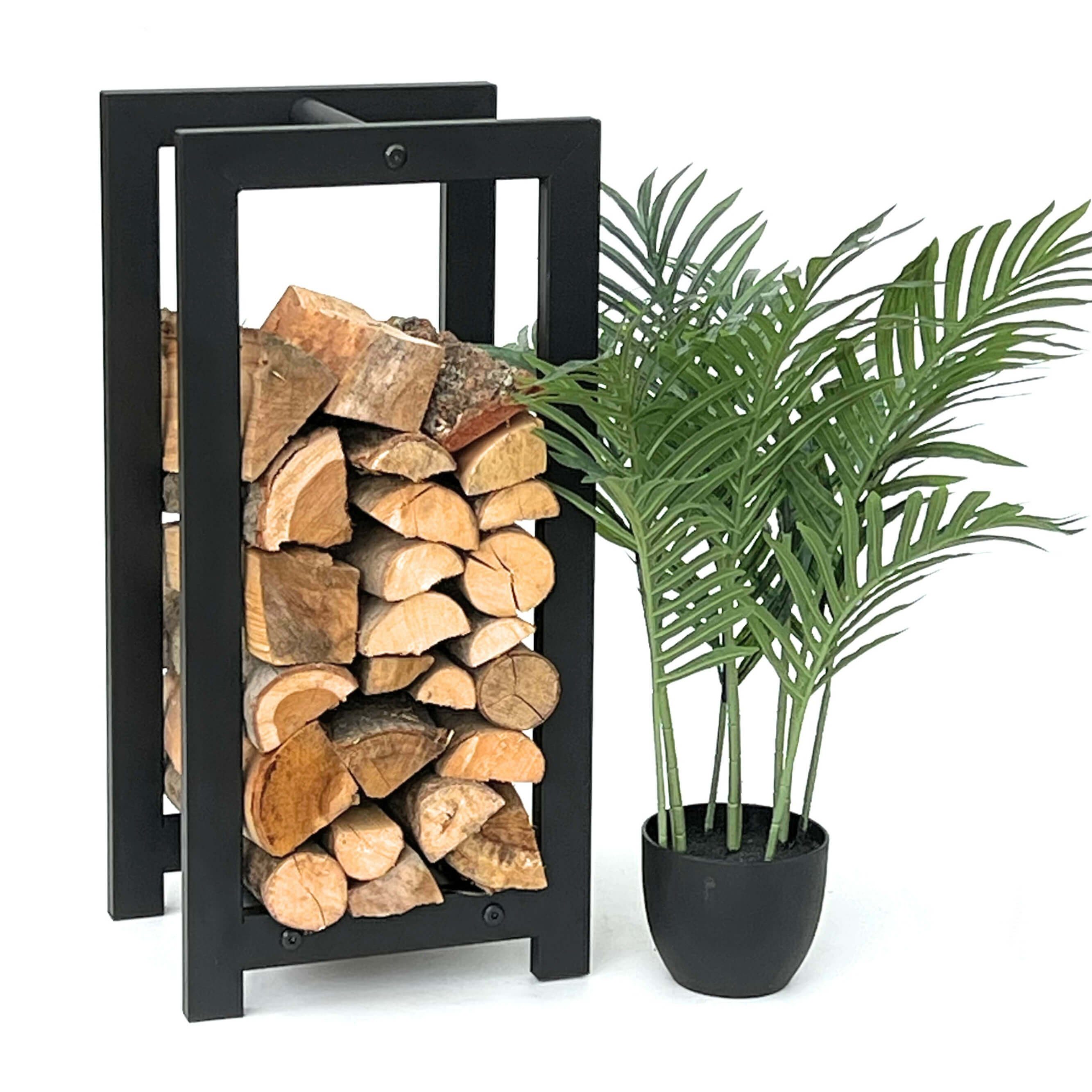 DanDiBo Kaminholzregal Metall Schwarz Stehend Kaminholzständer Kaminholzhal günstig online kaufen