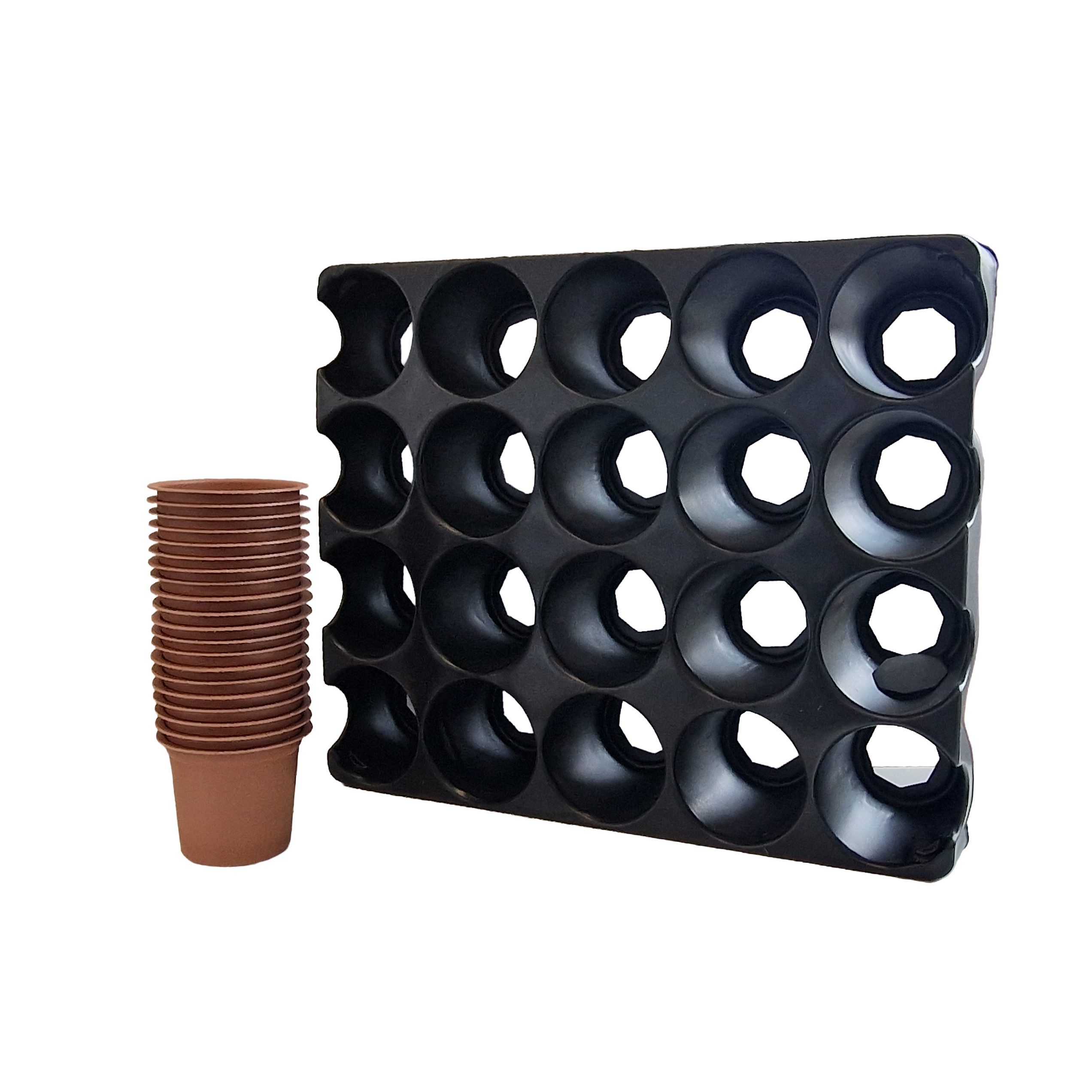 TOPCENT Anzuchttopf Anzucht-Set 21-teilig – Anzuchttöpfchen+Anzuchtpalette aus Kunststoff (21 St), Anzuchtpalette mit Anzuchttöpfchen