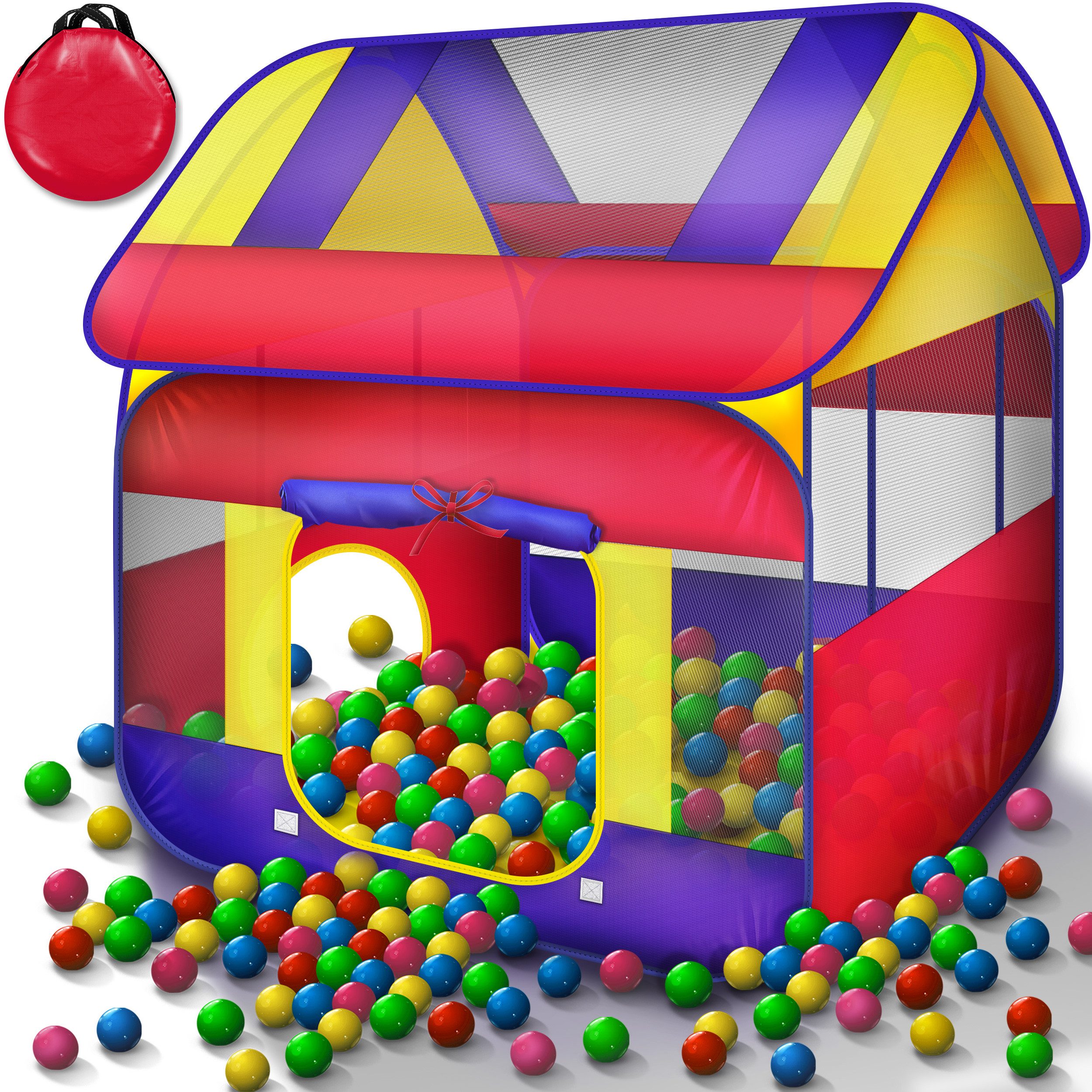 Bällebad KIDUKU® Bällebad Spielzelt mit 300 Bällen + Tasche für drinnen und