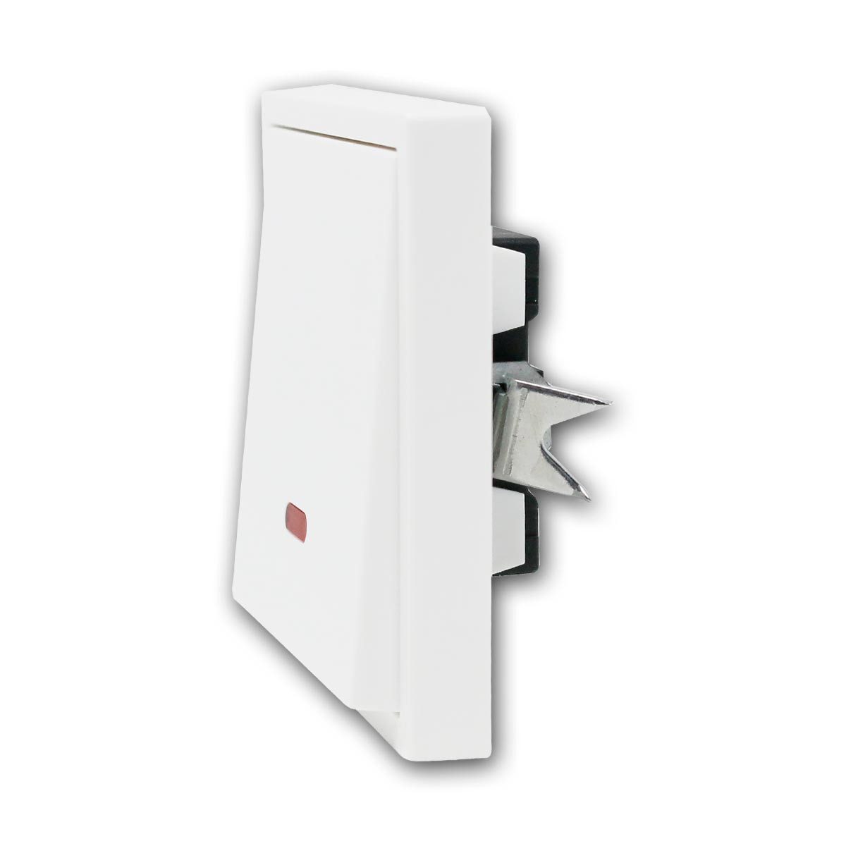 McPower Kontroll-Schalter SHALLOW weiß 250V~/10A oh Rahmen Unterputzschalter