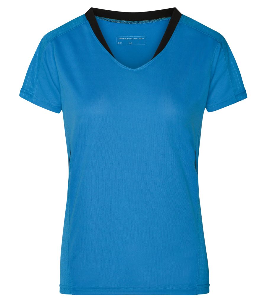 James & Nicholson Laufshirt Doppelpack Damen Kurzarm Laufshirt Running T-Shirt JN471 (Doppelpack, 2 Stück) Atmungsaktiv und Feuchtigkeitsregulierend