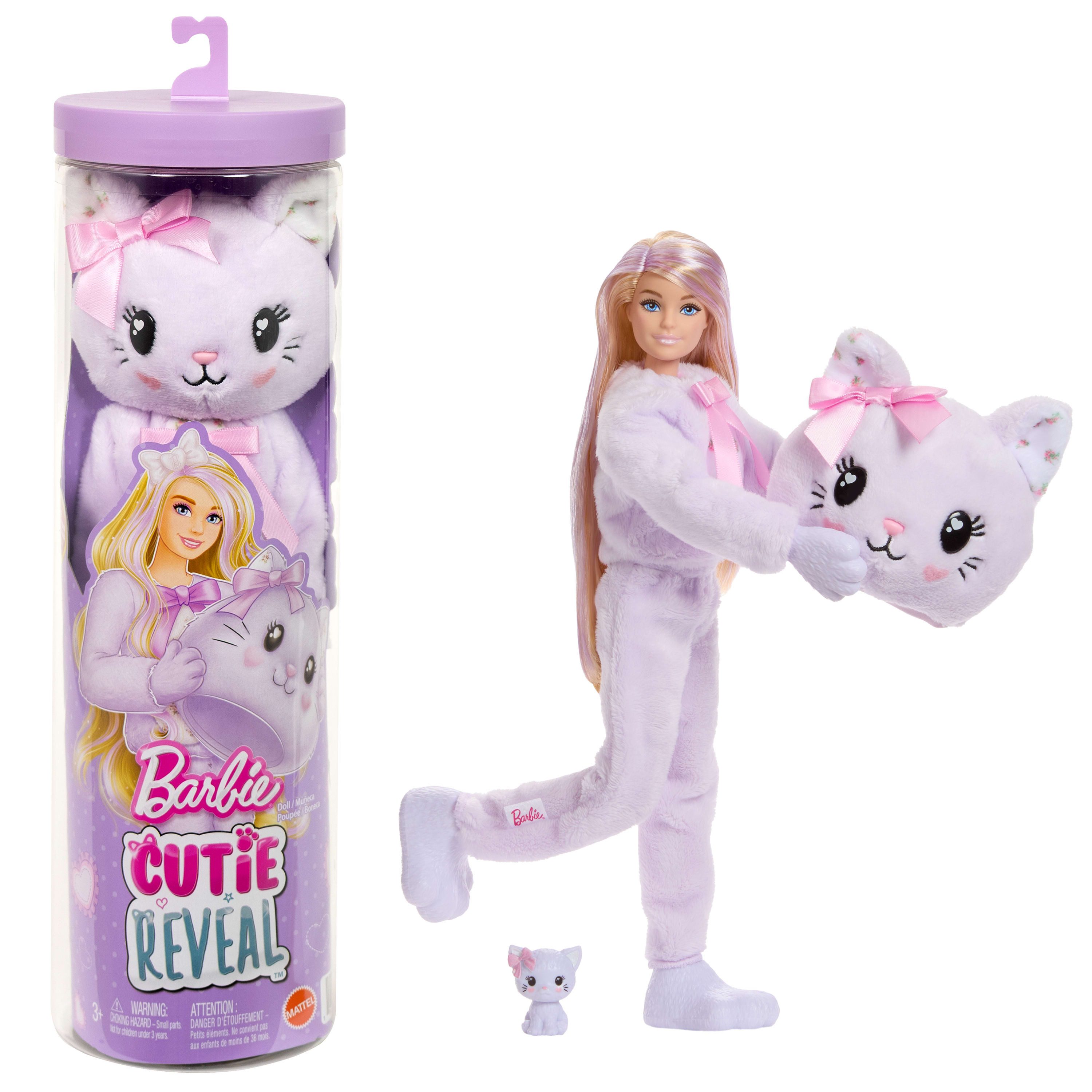 Barbie Anziehpuppe Barbie Cutie Reveal Sweet Bows - Lila Kätzchen günstig online kaufen