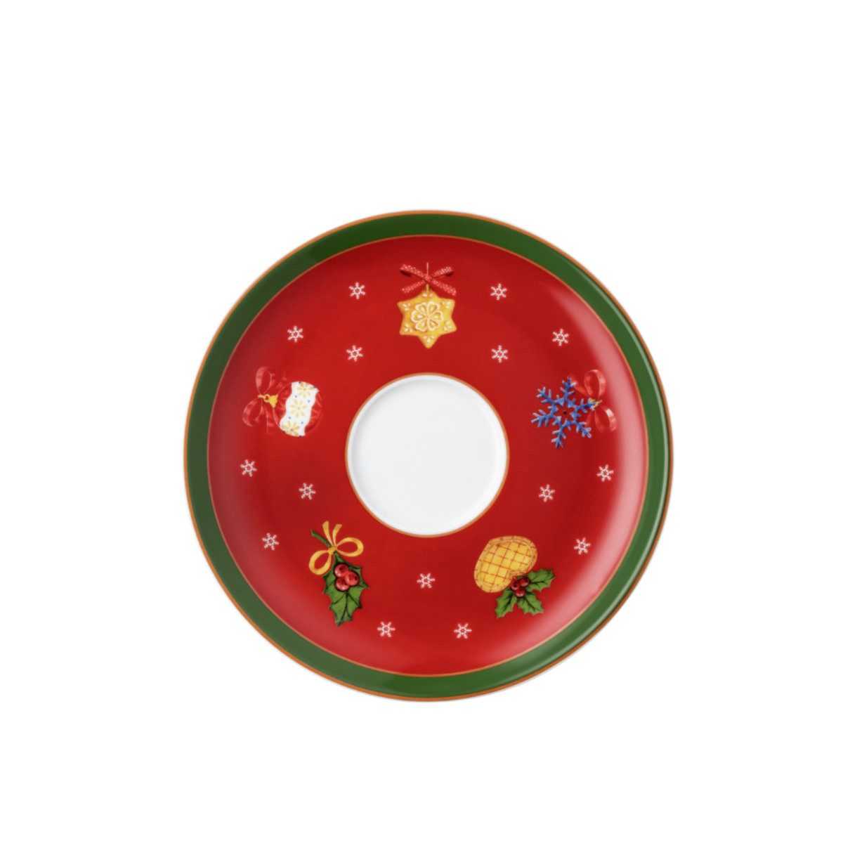 Hutschenreuther Untertasse Happy Wintertime Weihnachtsgeschirr, 16 cm