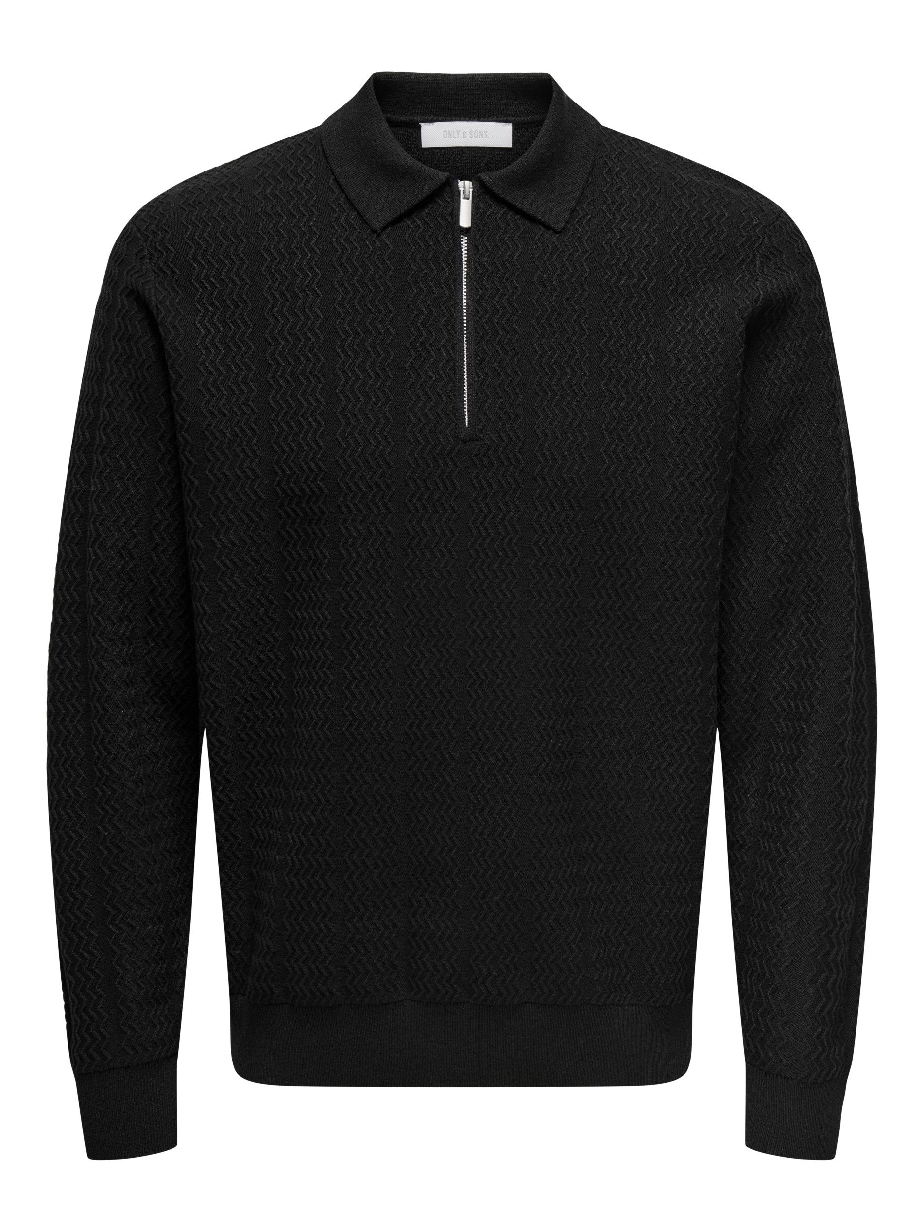 ONLY & SONS Strickpullover ONSASK REG LS 12 HALF ZIP POLO FRML