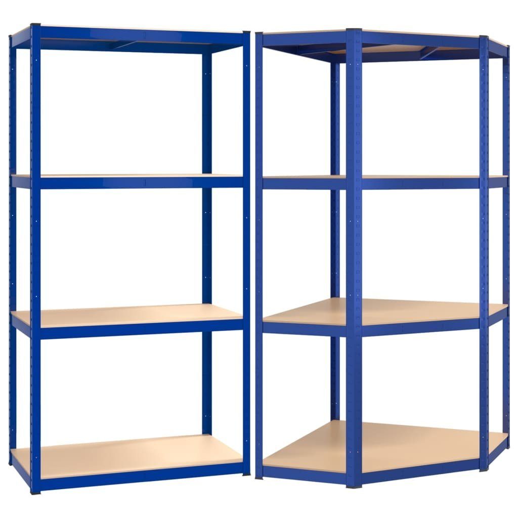 Regale Stahl Stk Böden 2 4 Blau Regal Holzwerkstoff vidaXL mit