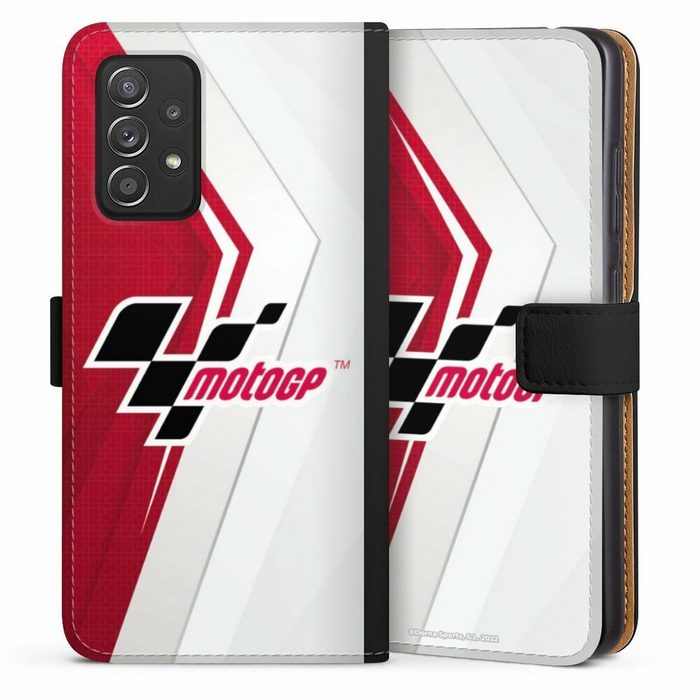 DeinDesign Handyhülle MotoGP Logo Motorsport Logo Grey and Red Samsung Galaxy A52 Hülle Handy Flip Case Wallet Cover