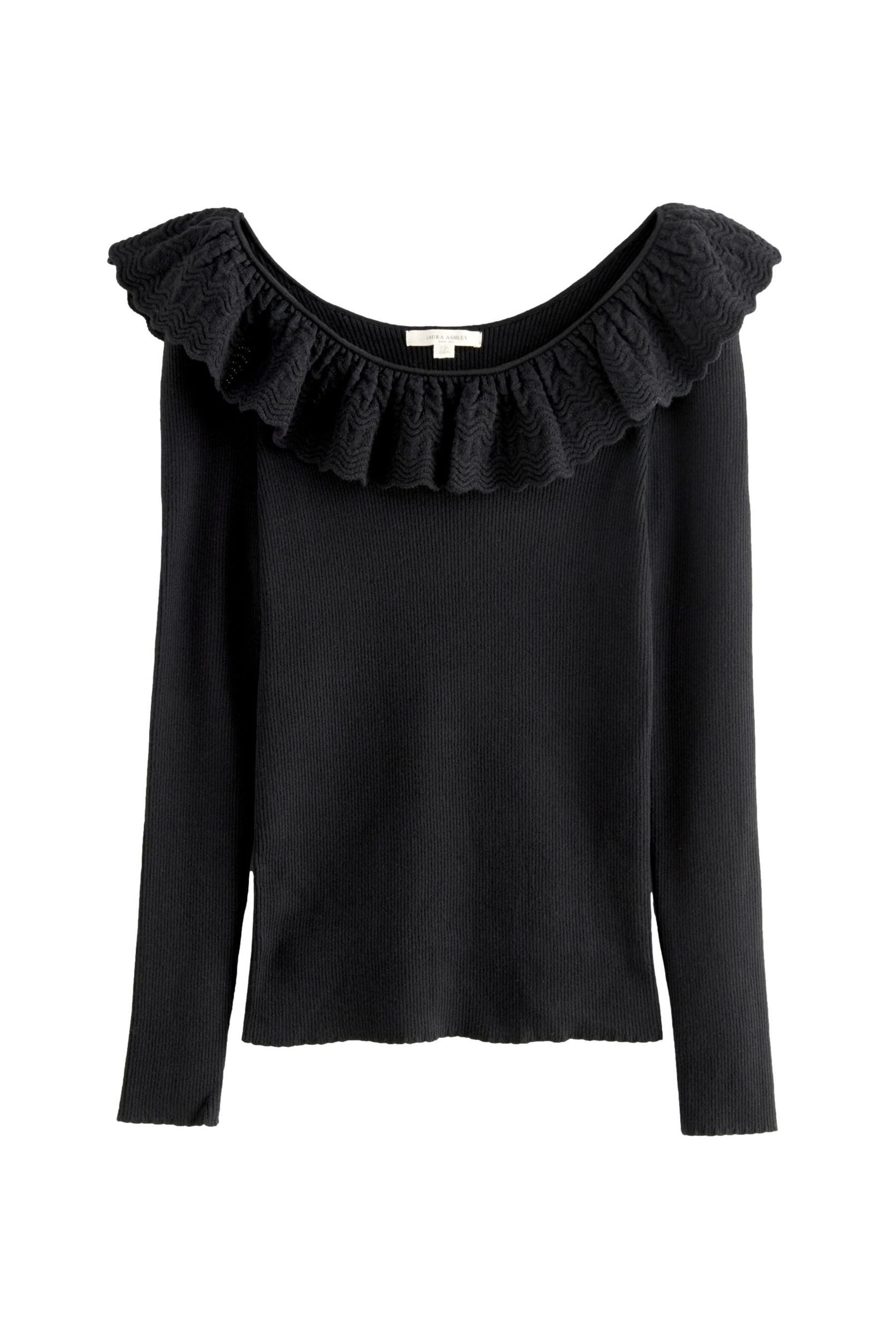 LAURA ASHLEY Carmenpullover Laura Ashley Rippstrickoberteil mit Rüschen (1- günstig online kaufen