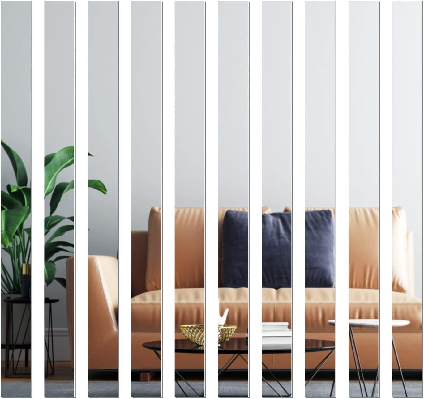 FELIXLEO Wandspiegel DIY Spiegel Streifen Wandaufkleber Selbstklebend,Nicht günstig online kaufen