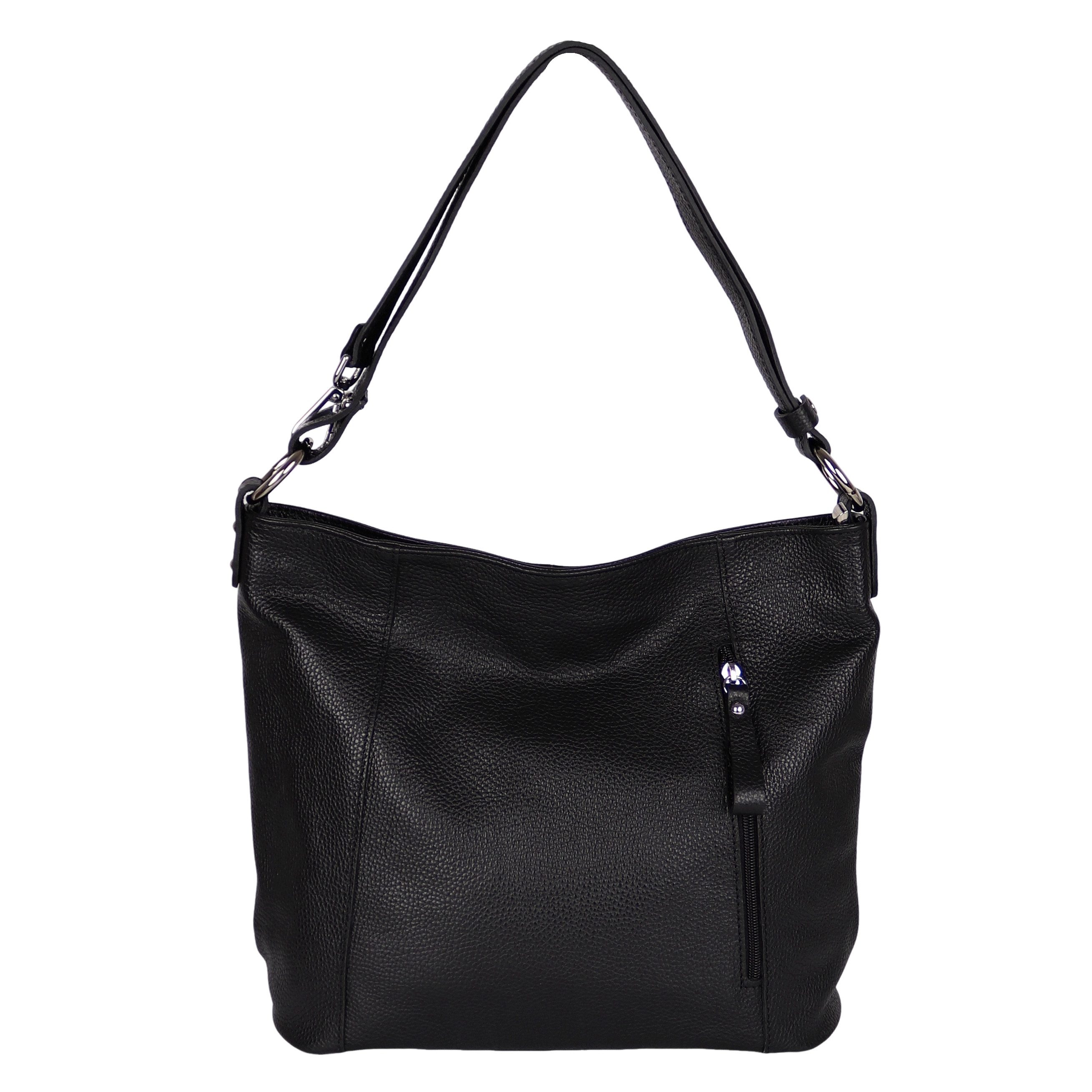 MIRROSI Umhängetasche Damen, Schultertasche,Aus Echtleder, Made in Italy (ca.37x28x11cm)