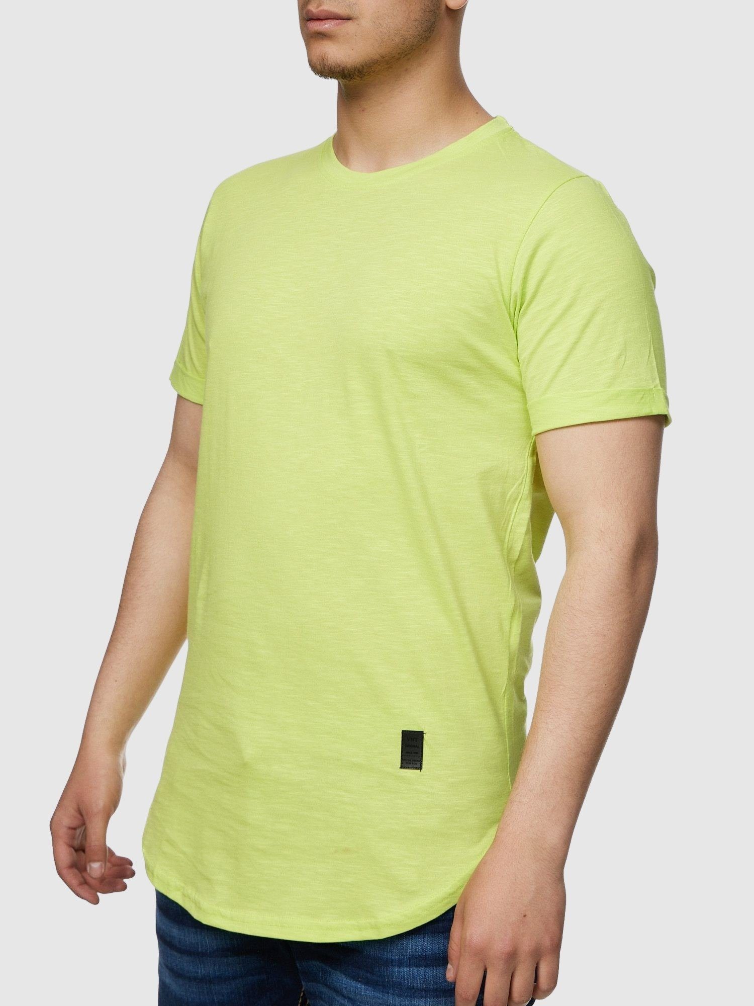 John Kayna T-Shirt John Kayna T-Shirt TS-3659 (Shirt Polo Kurzarmshirt Tee, 1-tlg) Fitness Freizeit Casual Limone