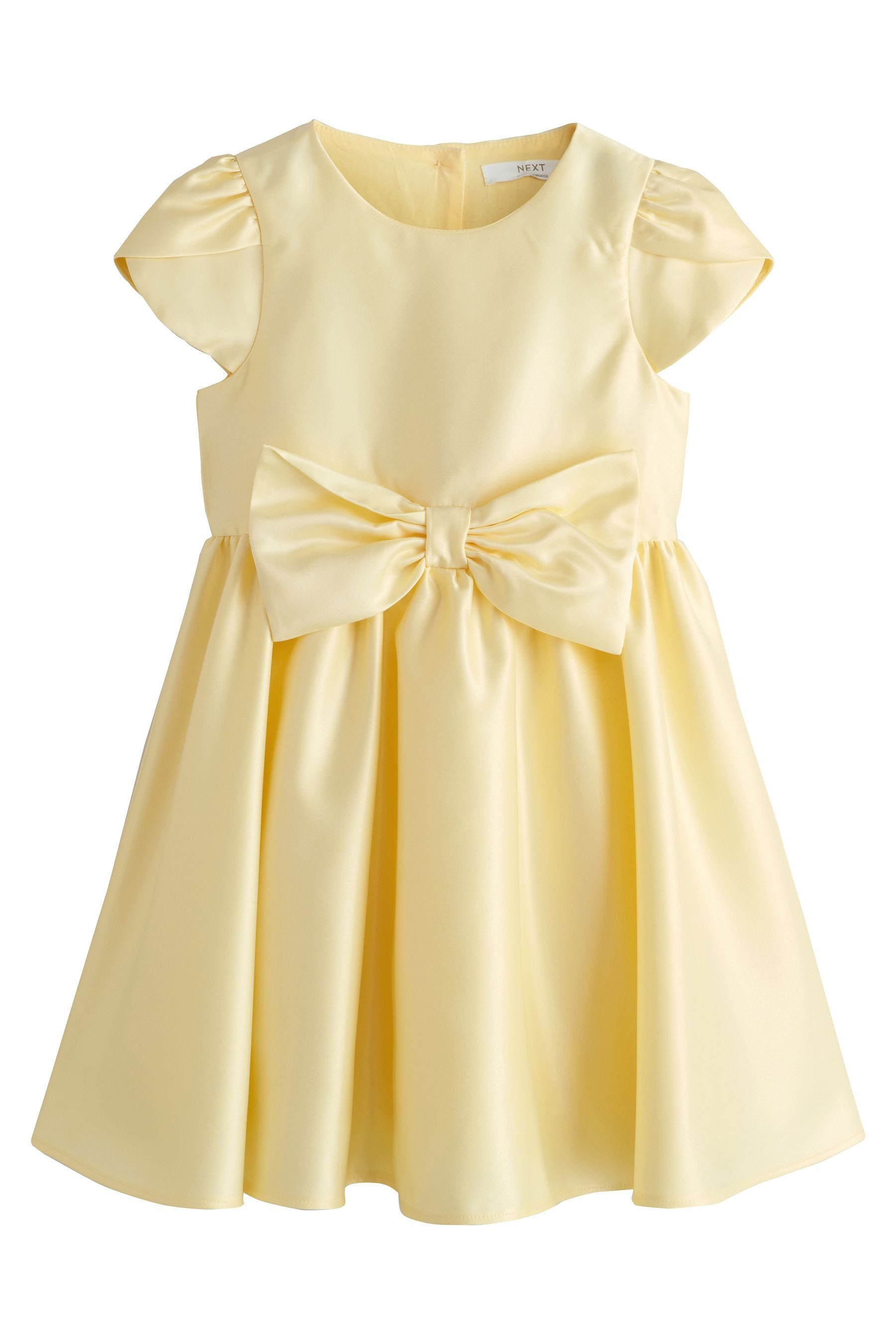 Next Partykleid Mädchenkleid mit Blumen und Schleife vorne (1-tlg)