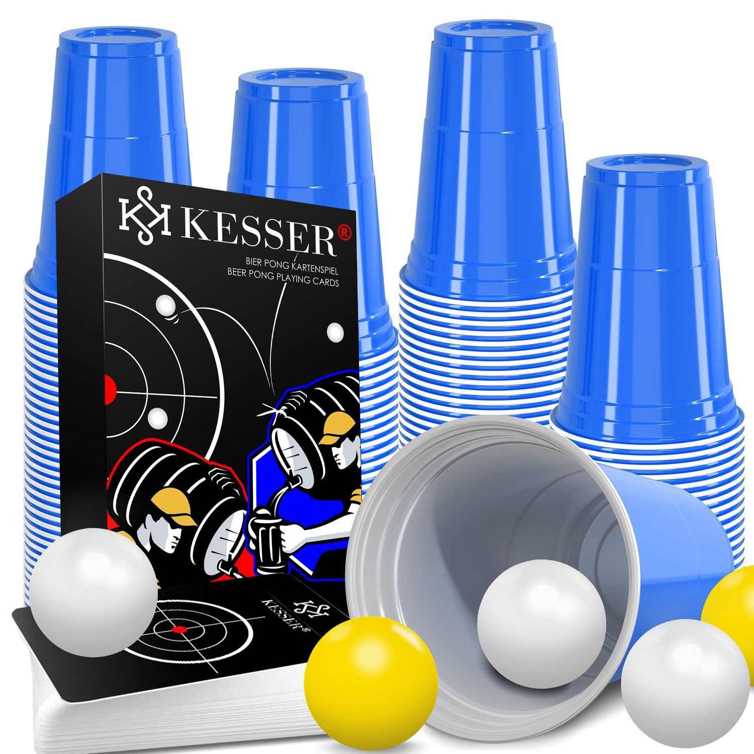 KESSER Klapptisch, Beer Pong Becher Set mit Kartenset 54 Karten, Bierpong günstig online kaufen