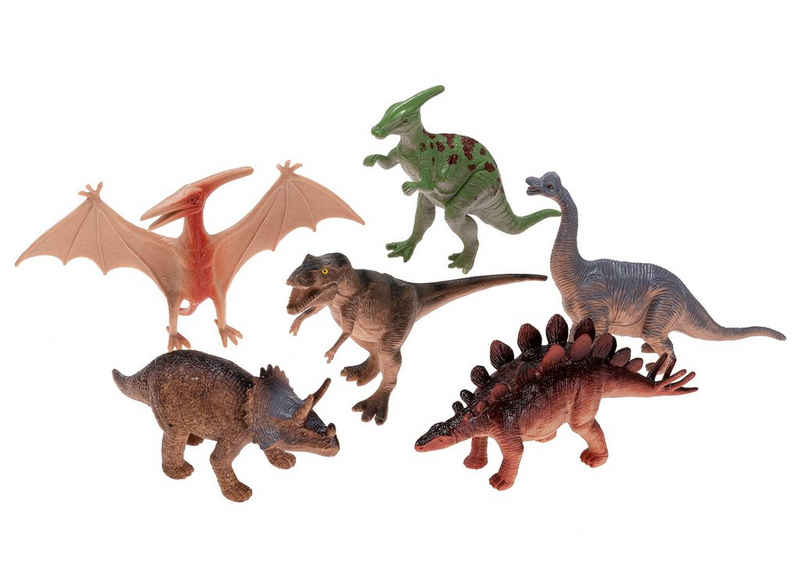 kamelshopping Spielfigur 6 Stück Tier Spielfiguren, für Kinder ab 2 Jahren, Spieltiere aus dem Lebensraum Bauernhof, Dinosaurier und Wildtiere