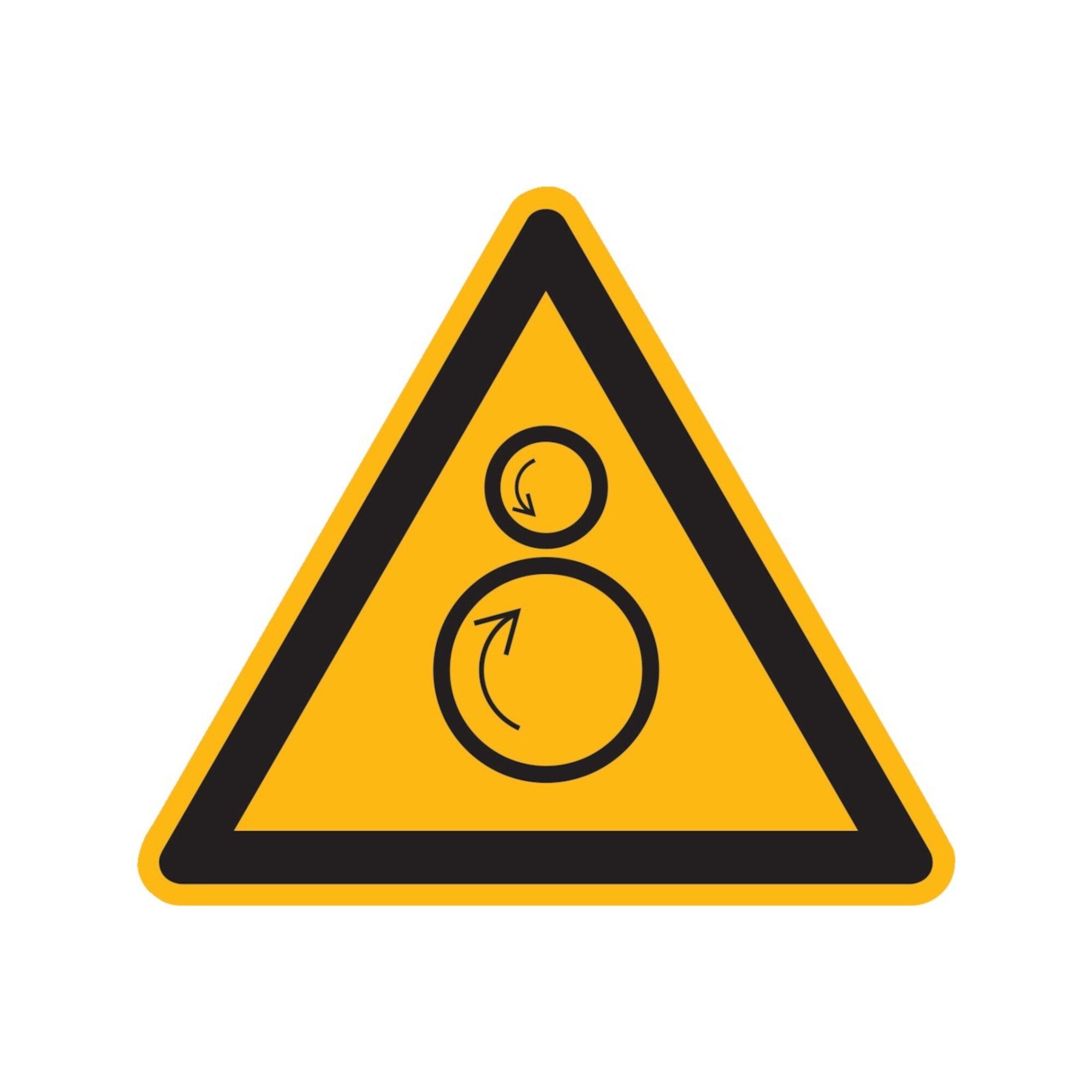 wolk Warnschild SafetyMarking Warnschild Aluminium SL 100 mm Warnung vor gegenläufigen