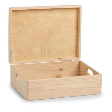 Zeller Present Aufbewahrungsbox Aufbewahrungsbox mit Deckel Ordnungskiste 40x30x14 (Stück, 1 St., 1 Aufbewahrungsbox mit Deckel ohne Dekoration), Aufbewahrungskiste