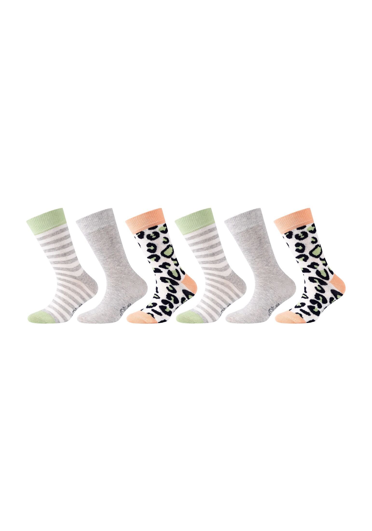 verstärkter dank Belastungszonen Socken Strapazierfähig: Pack, Socken 6er s.Oliver