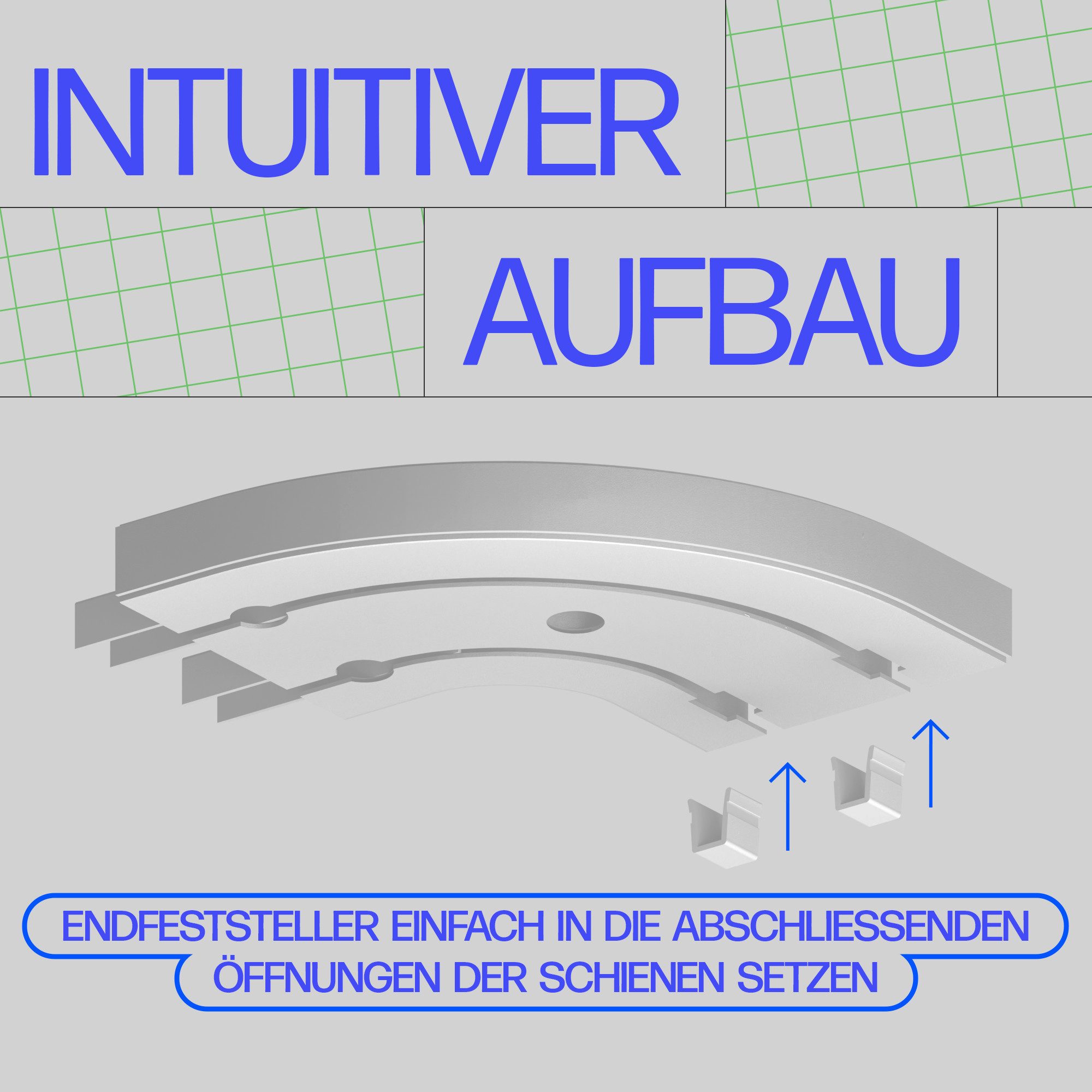 Bestlivings Feststeller Gardinenstopper, Gardinenschienen, Innenlaufschienen, (6-St), Endfeststeller, Kunststoff, für alle gängigen Schienensysteme geeignet – Bild 4 von 5