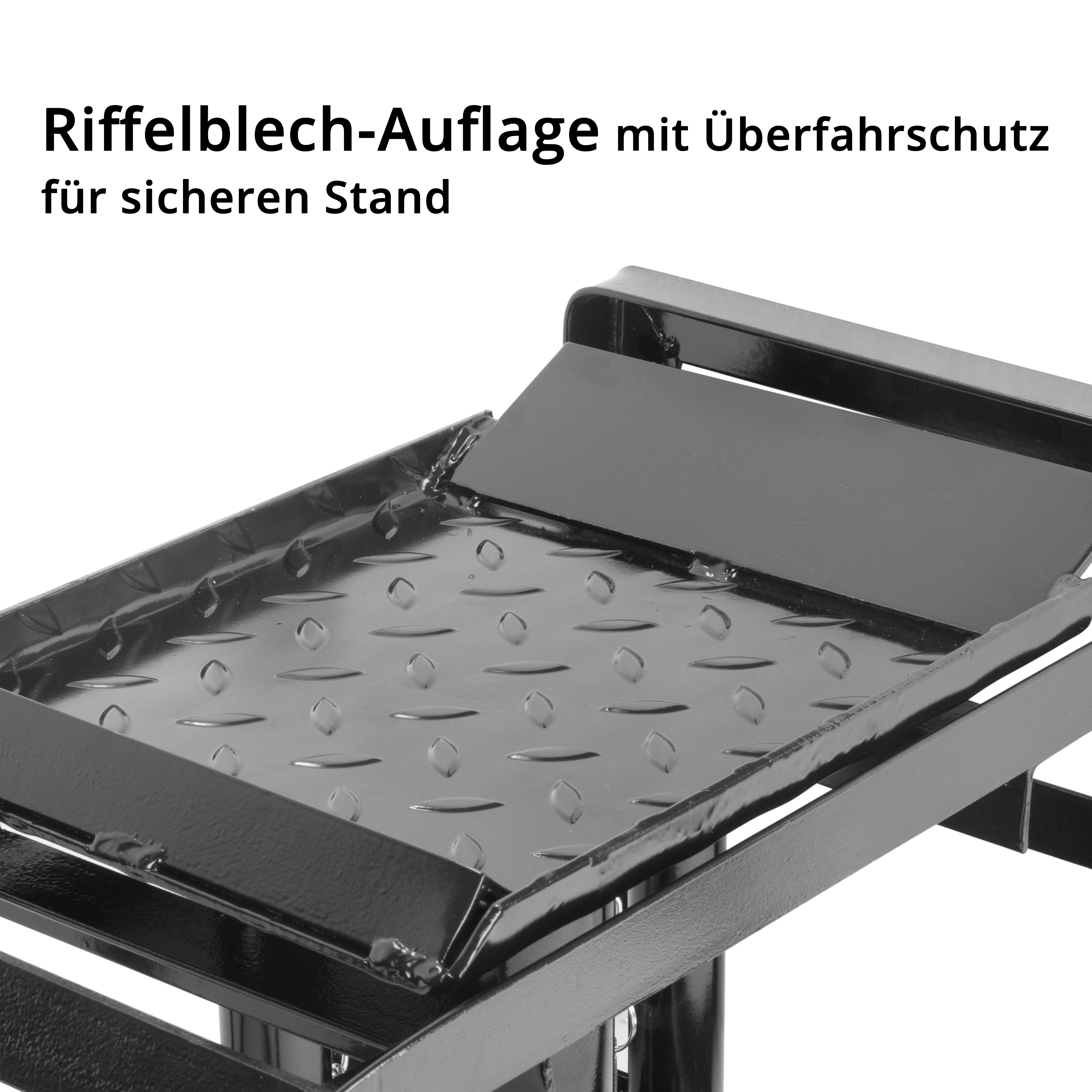 STAHLWERK Auffahrrampe Hydraulische Auffahrrampe GTH-14 ST mit 5 Tonnen (Set, 1-St., Einzelartikel), Kraftvolle Hochleistungs-Hydraulik