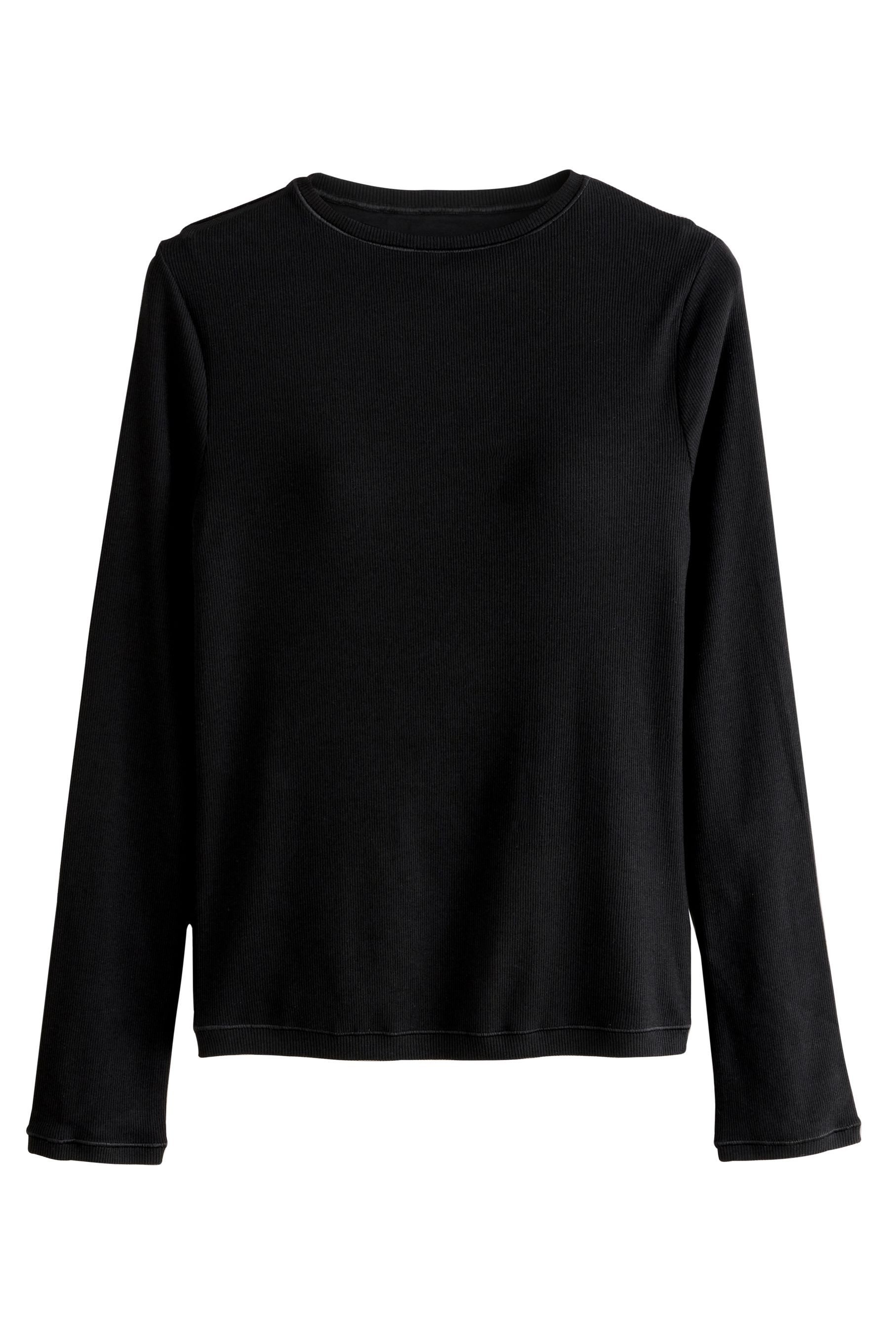 Langarmshirt Geripptes Langarmoberteil mit verdecktem Support