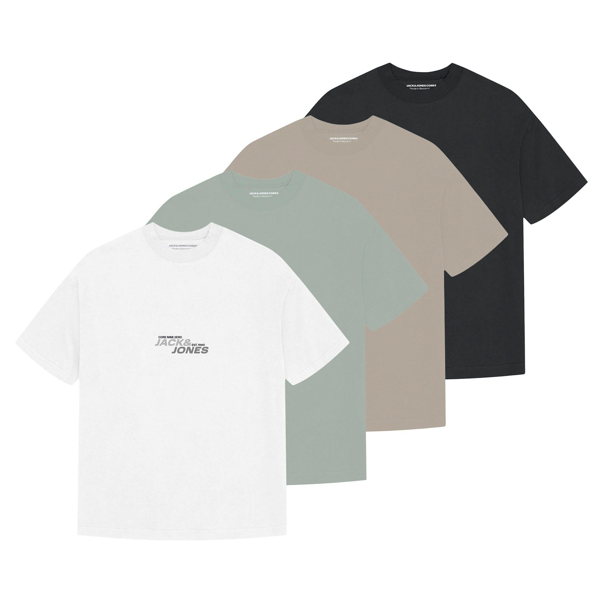 T-Shirt Herren T-Shirt 4er Pack Baumwolle