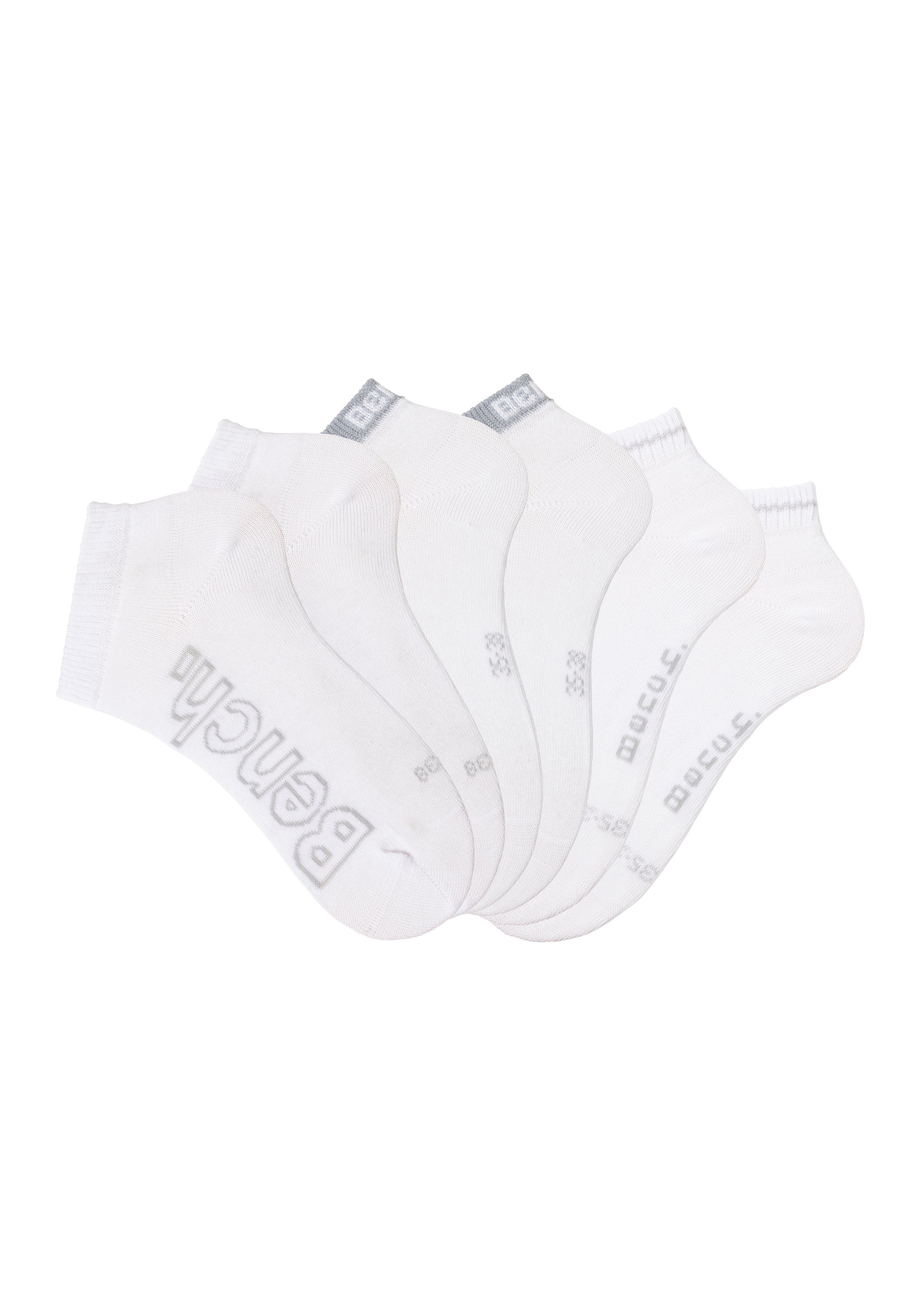 Bench. Sneakersocken Kurzsocken Damen ohne Frottee, weicher Bundabschluss (Packung, 6-Paar, Gr. 35-38 bis 39-42) mit unterschiedlichen Designs
