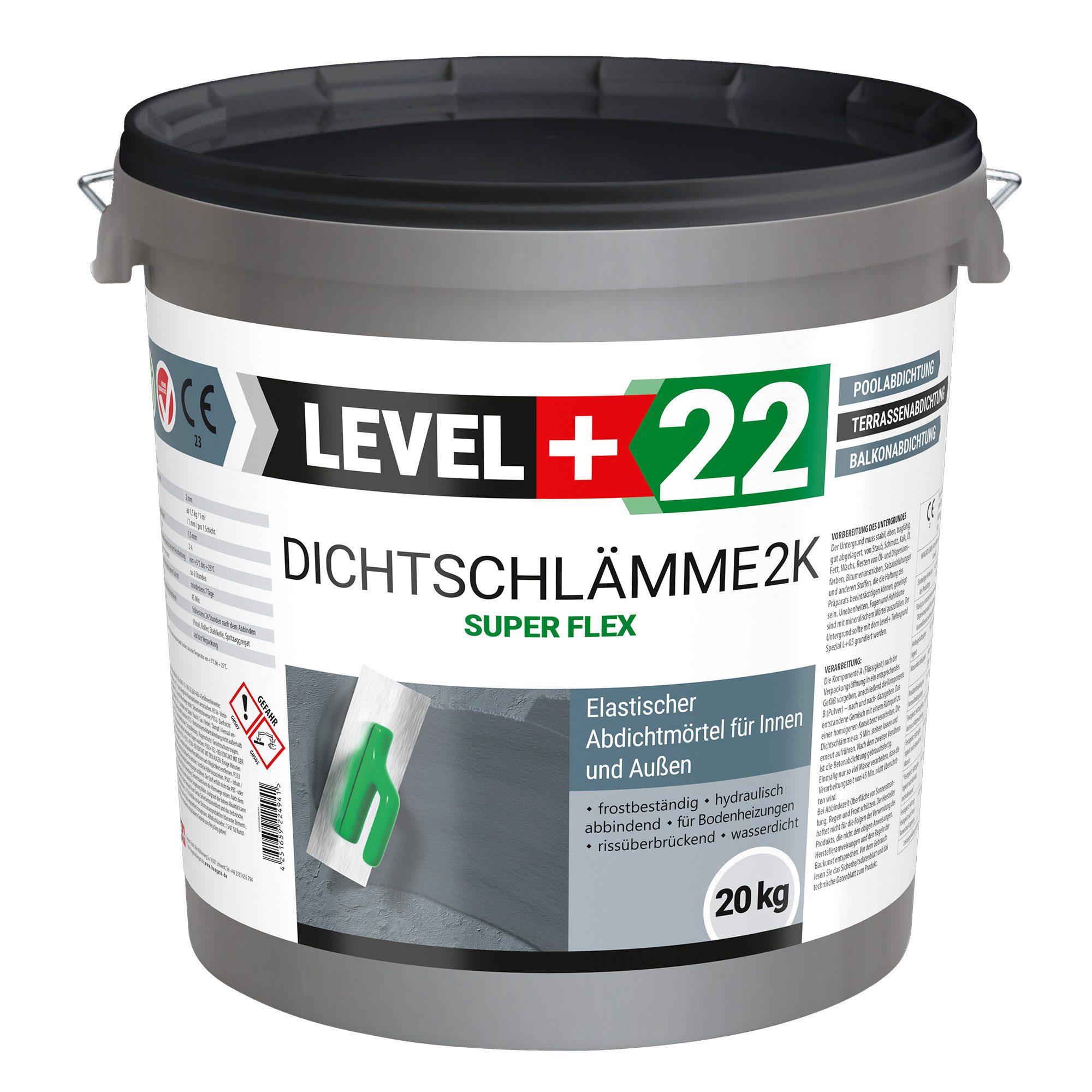 Level+ Dichtstoff Dichtschlämme Abdichtmörtel 2K Flex günstig online kaufen