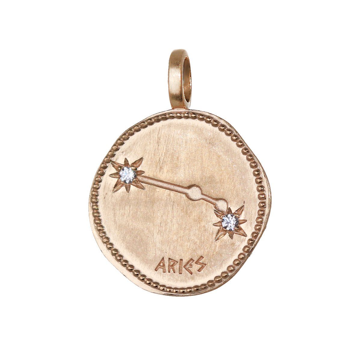 Sternzeichenanhänger Widder Sternzeichen Vergoldet mit 18k Gold 16mm Ke