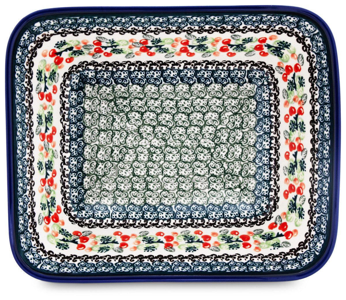 Bunzlauer Keramik Auflaufform Bunzlauer Keramik 2 Liter Auflaufform Backform 25x20,8x7cm Dekor DU158, Keramik