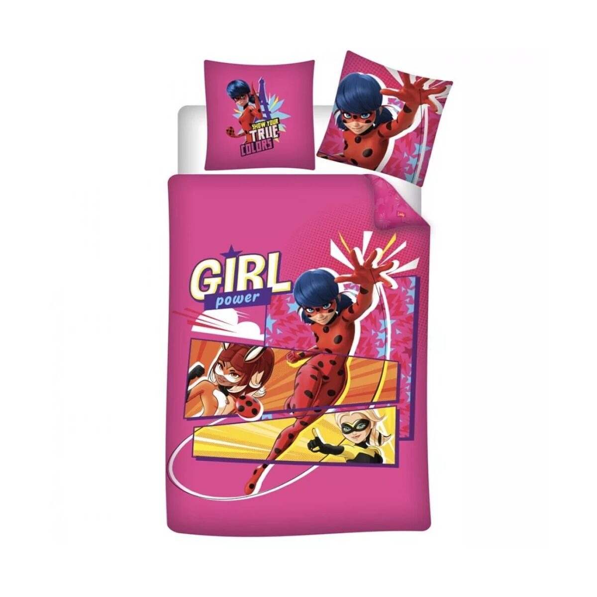 Kinderbettwäsche Miraculous Geschichten von Ladybug und Cat Noir The Girls