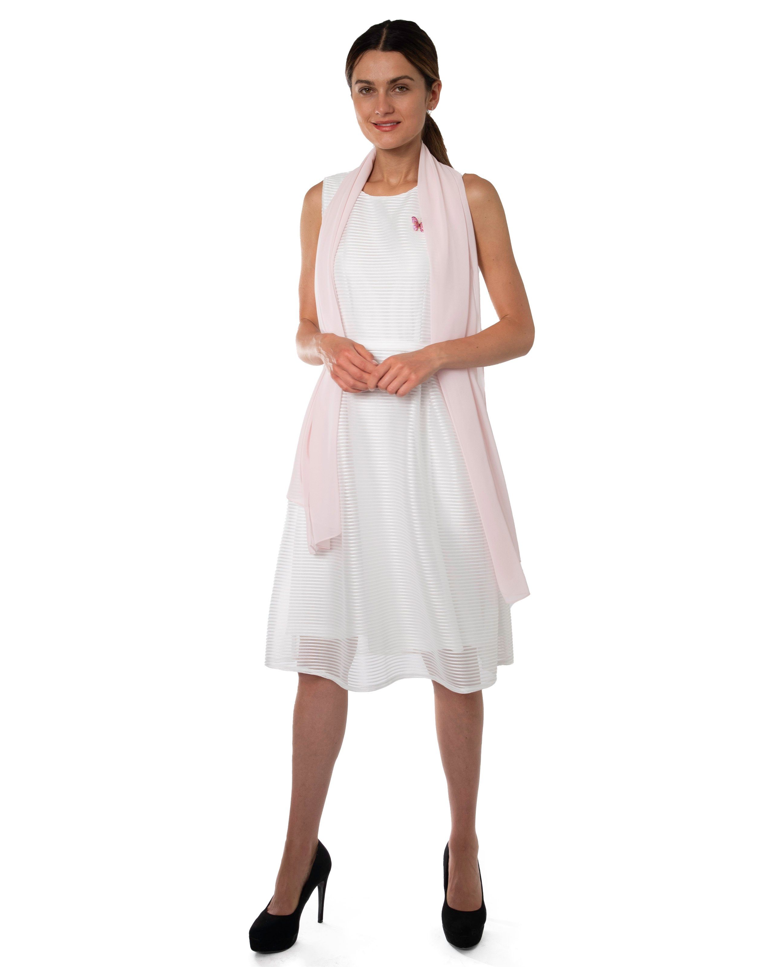 MayTree Modeschal Chiffon Schal, Damen Stola, Umschlagtuch für Abendkleid, Hijab, (Stück, 1-St)