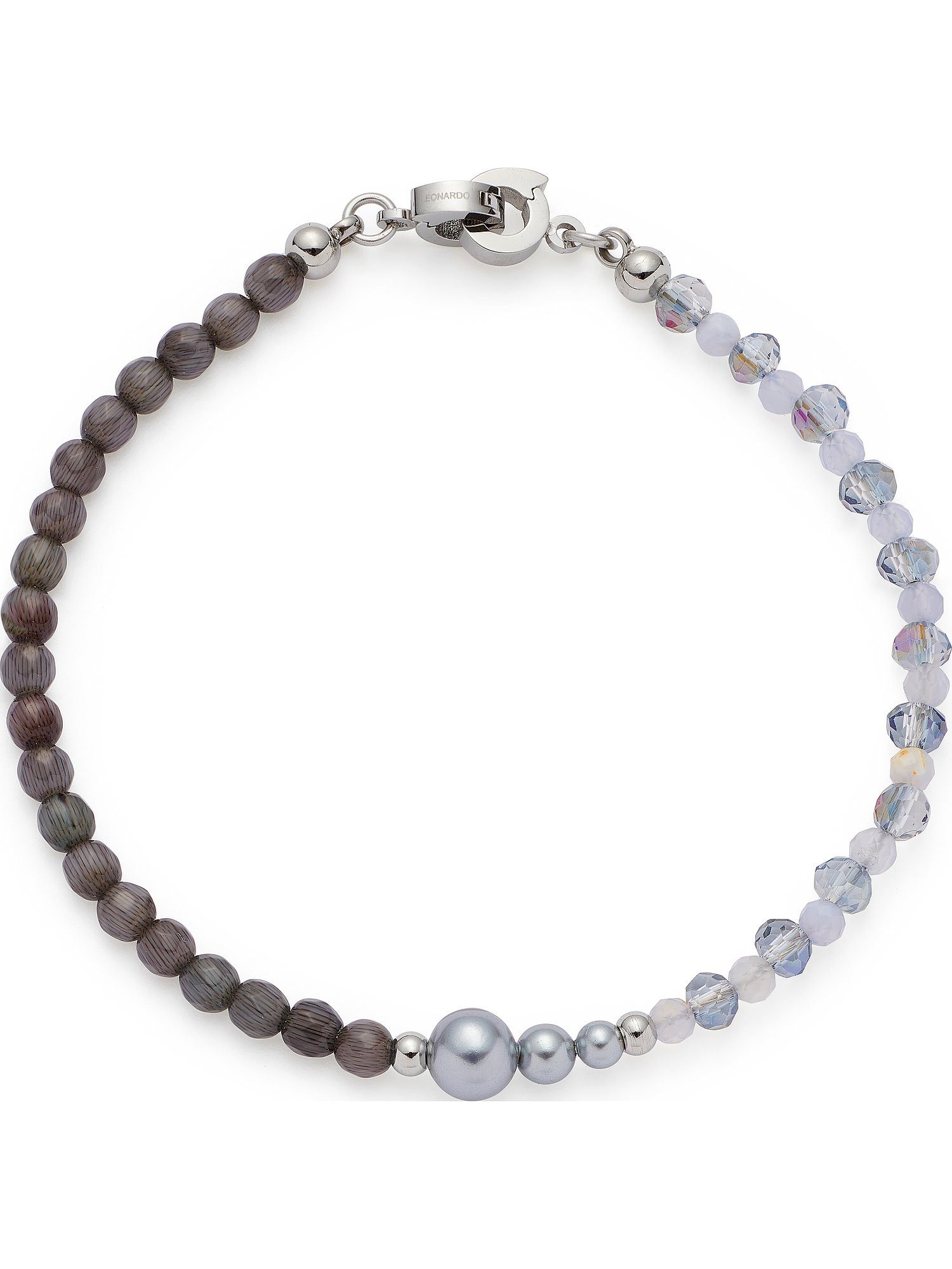 LEONARDO Edelstahlarmband Leonardo Damen-Armband Edelstahl Glasstein, Modern