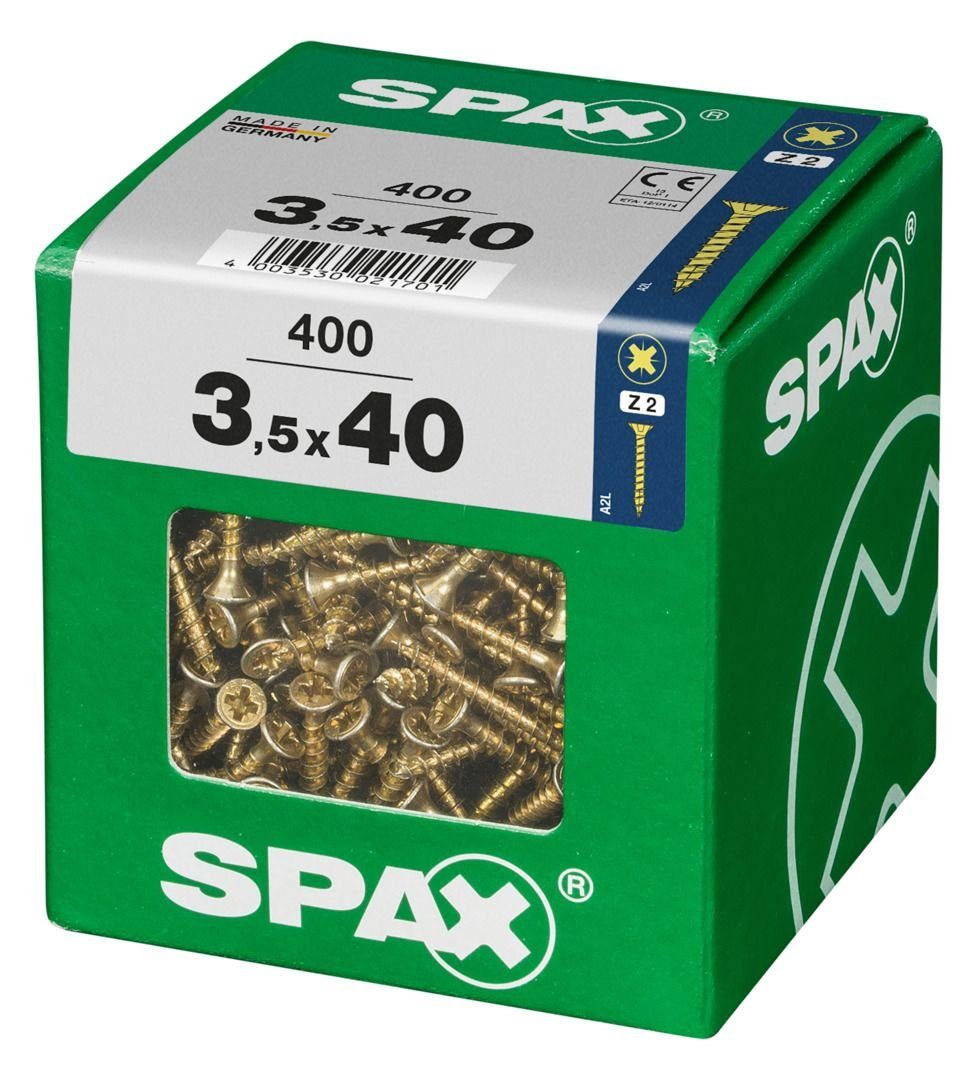3.5 - 400 40 SPAX Spax 2 PZ Universalschrauben mm Holzbauschraube x