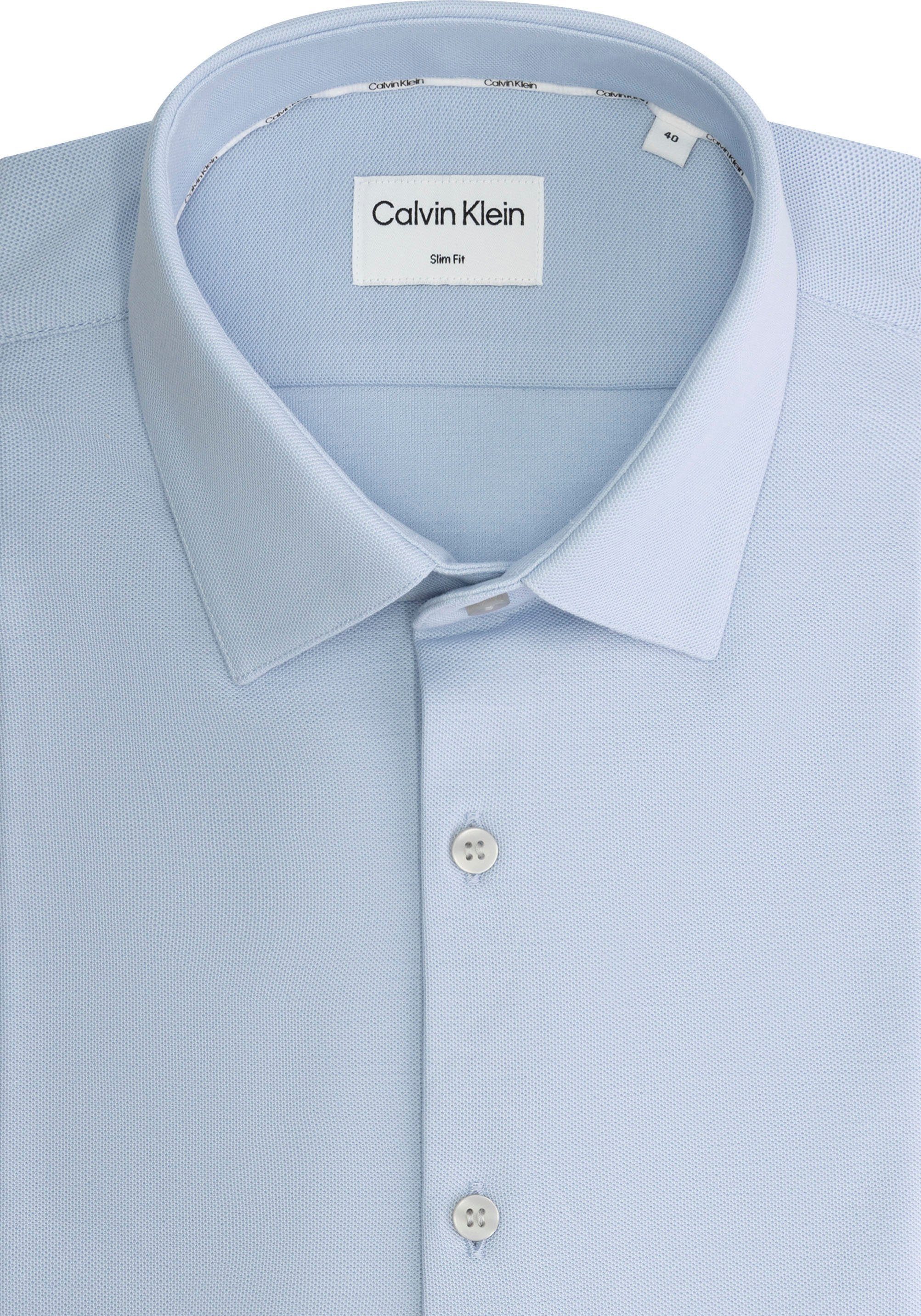 Calvin Klein Kurzarmhemd STRETCH PIQUE SOLID SLIM SHIRT