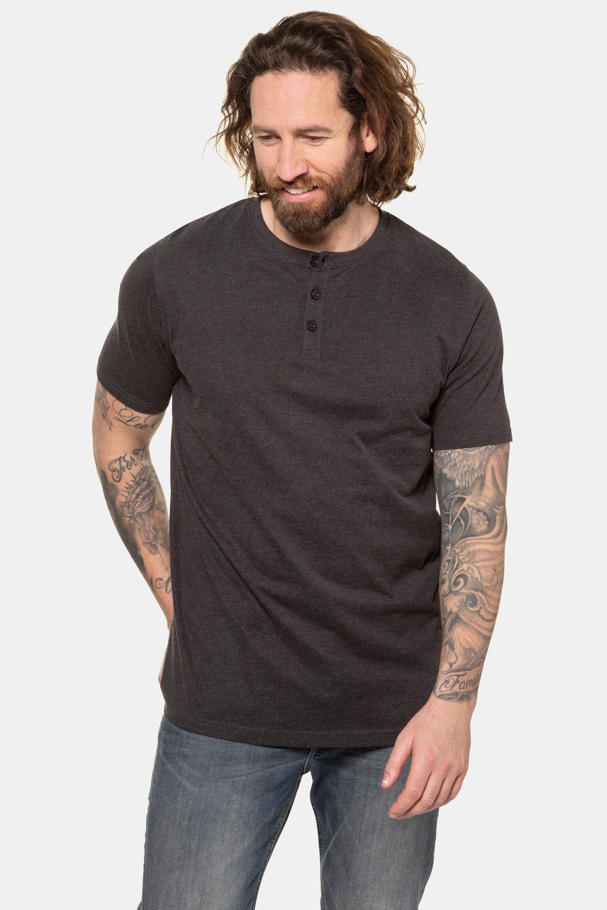 JP1880 T-Shirt JP1880 Henley Basic Knopfleiste Halbarm bis 7 XL günstig online kaufen