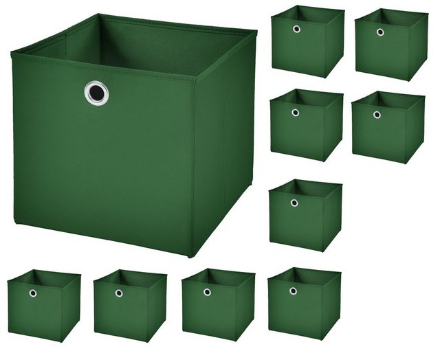 StickandShine Aufbewahrungsbox “10 Stück Faltboxen 28 x 28 x 28 cm faltbar ohne Deckel Aufbewahrungsbox in verschiedenen Farben (10er SET 28x28x28) 28cm”